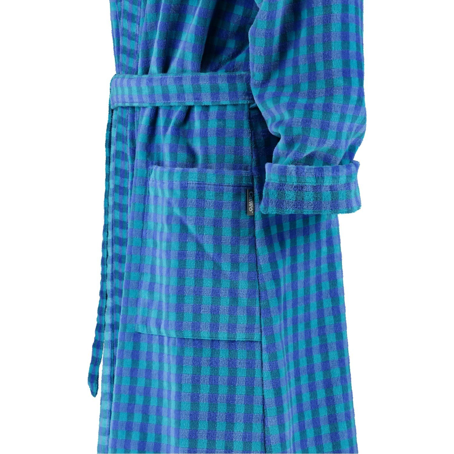 Kimono-Kragen, Stylisch Langform, Gürtel, Baumwolle, Damenbademantel, Cawö