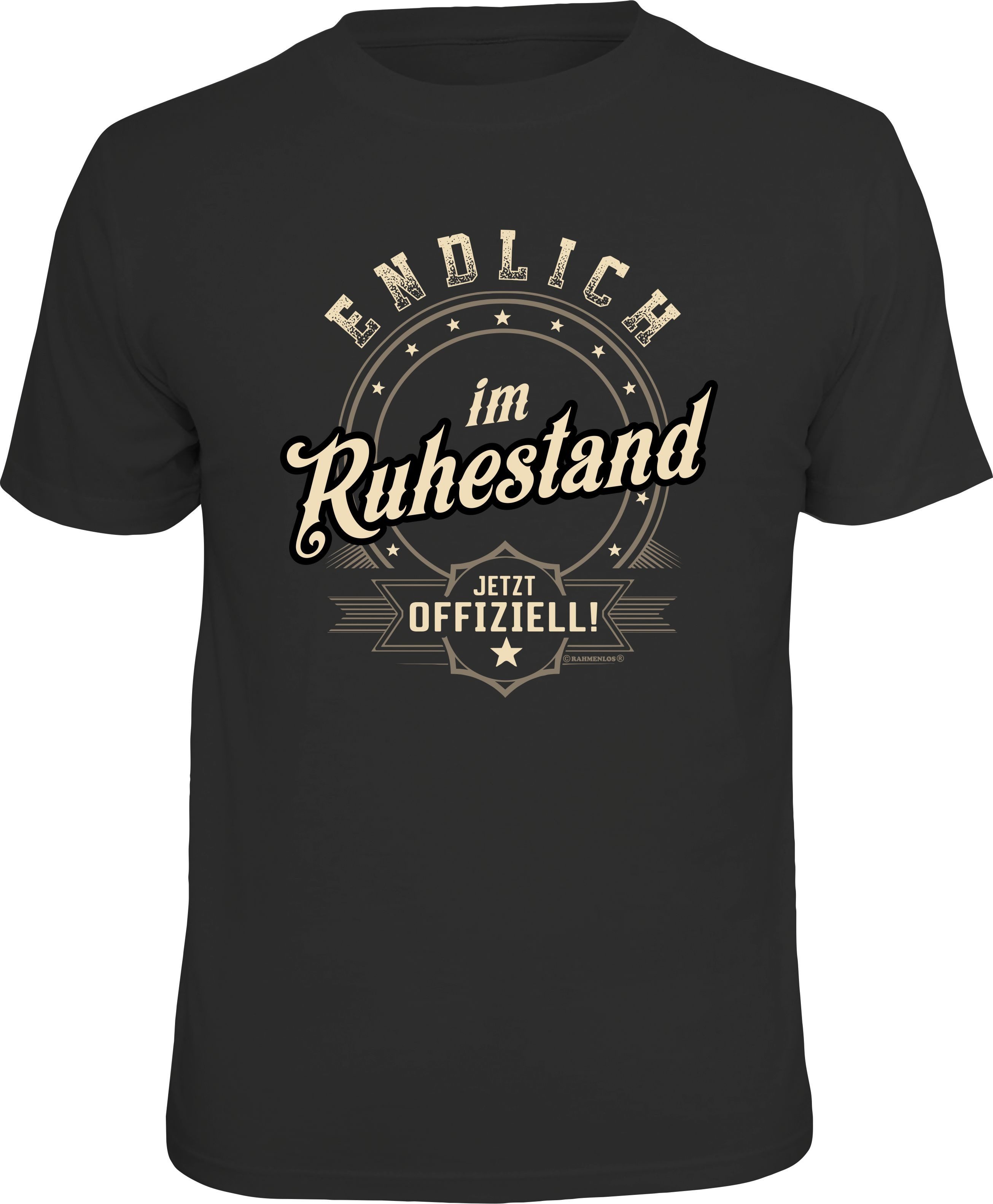 RAHMENLOS® T-Shirt Endlich im Ruhestand, jetzt günstig online kaufen