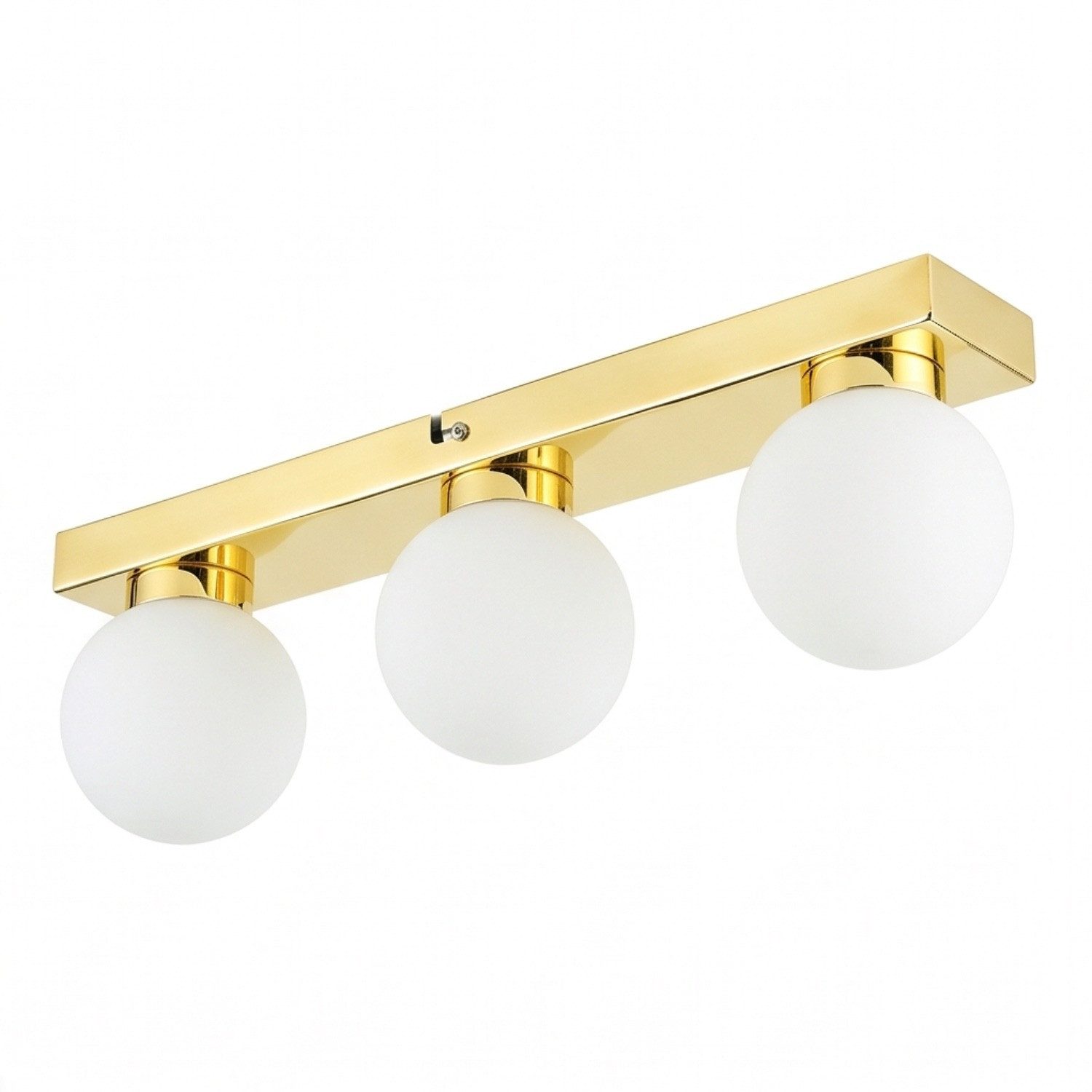 Licht-Erlebnisse Deckenleuchte STAR, ohne Leuchtmittel, Badezimmerlampe Wandleuchte in Gold Weiß