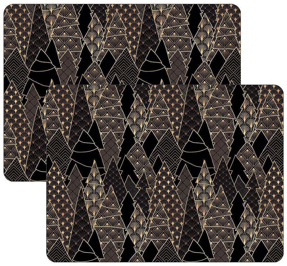 Ambiente® Platzset Luxury trees, (2-St., 2-teilig), Столовые наборы Platzsets (2 Stück) ca.40x30x0,25cm PVC dünner Schaumrücken