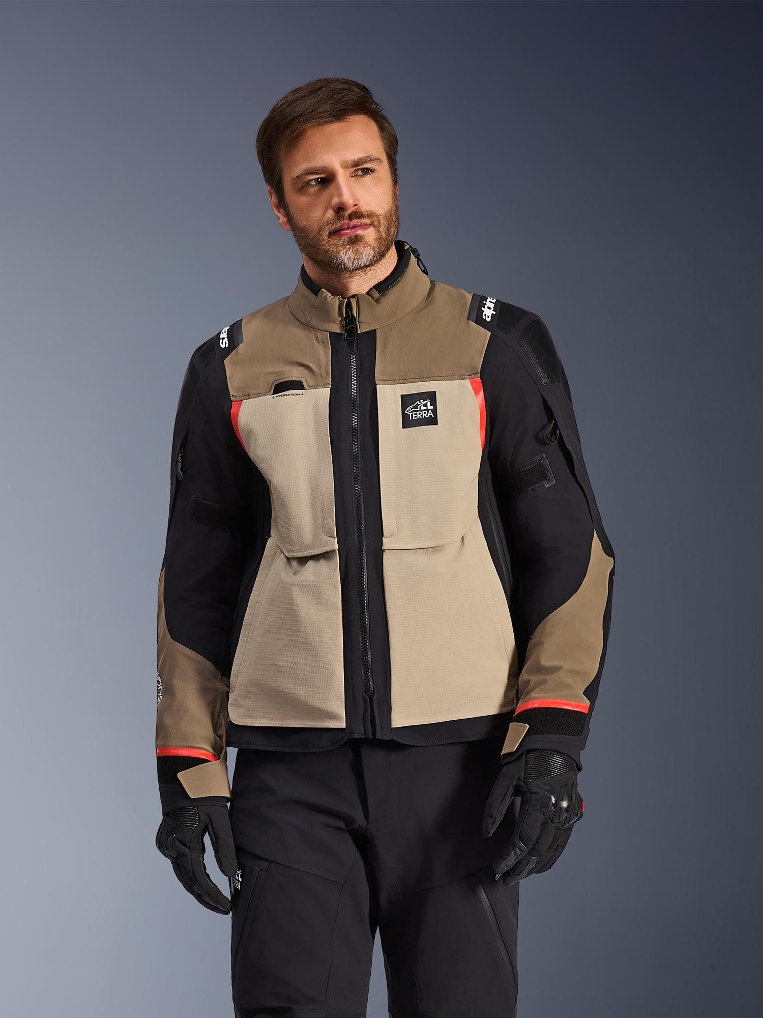 Alpinestars Motorradjacke Andes Pro Drystar XF wasserdichte Motorrad Textiljacke 3-Lagen-Laminat,Airbag vorbereitet,vorbereitet für Trinksystem,El