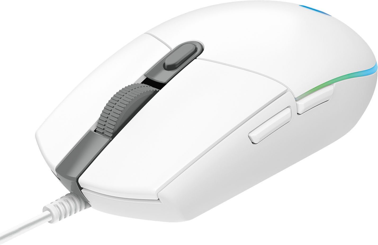 G203 (kabelgebunden, LIGHTSYNC 1 Gaming-Maus dpi) Logitech weiß