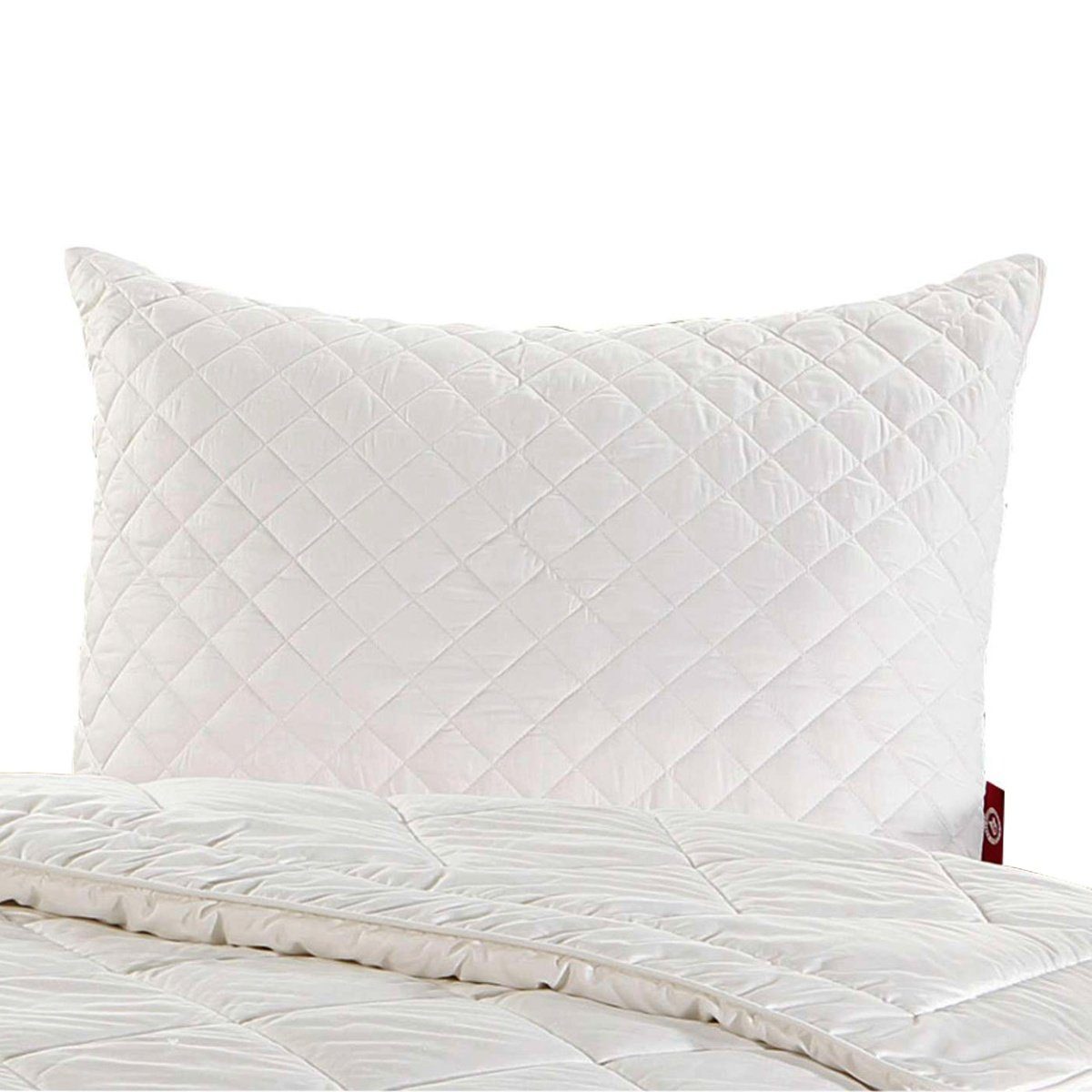 Sannwald Naturfaserkopfkissen Peru, Füllung: Wollkugeln (97% Wolle, 3% sonstige Fasern), Bezug: Baumwolle / Kapok / Alpaka, Seitenschläfer, Rückenschläfer, Füllung variabel