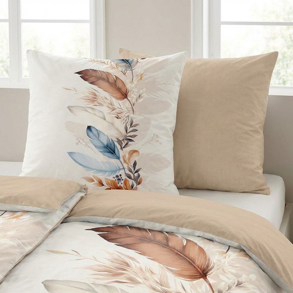good morning Bettwäsche Baumwolle, Renforcé, 2 teilig, Federn, beige
