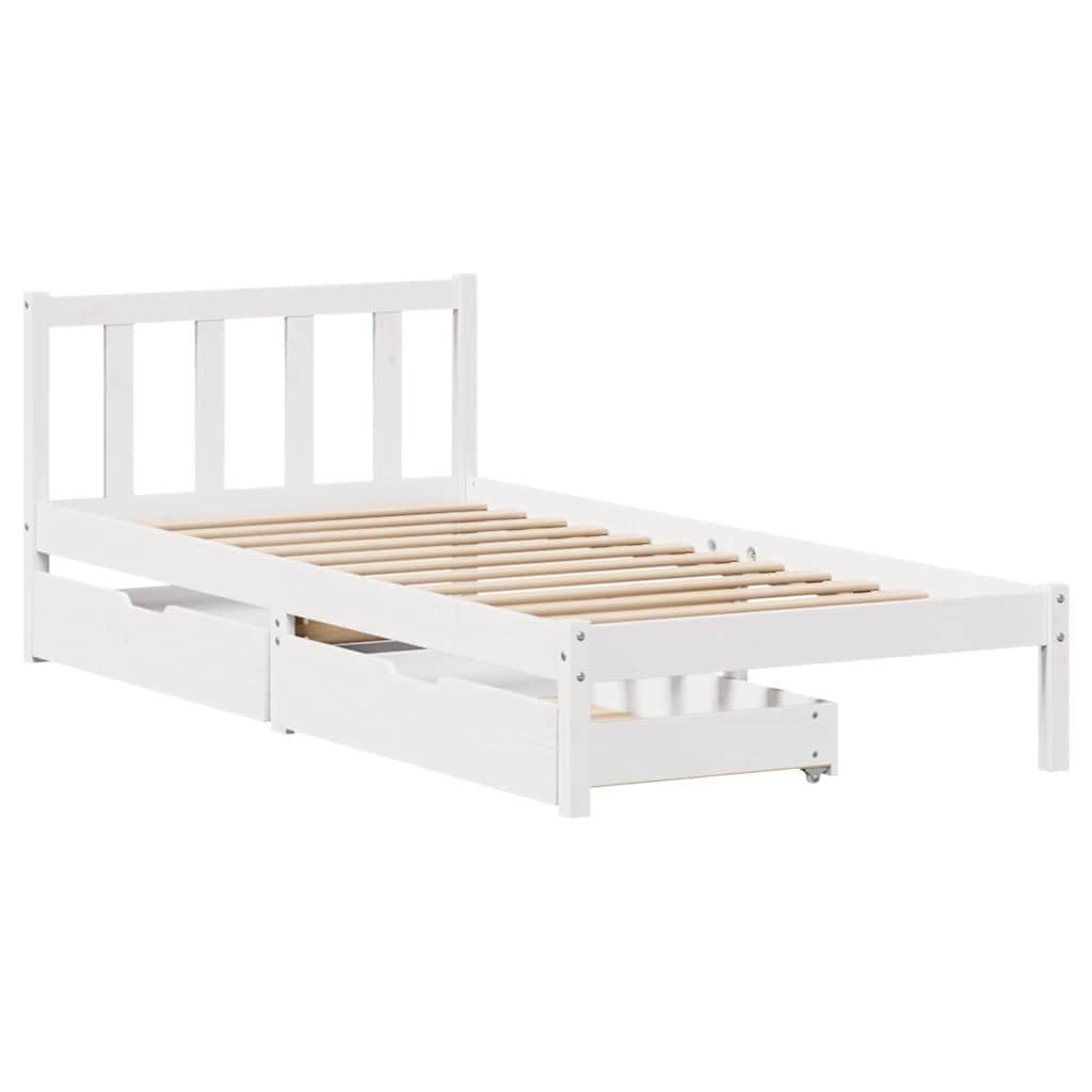 vidaXL Bett Massivholzbett ohne Matratze Weiß günstig online kaufen