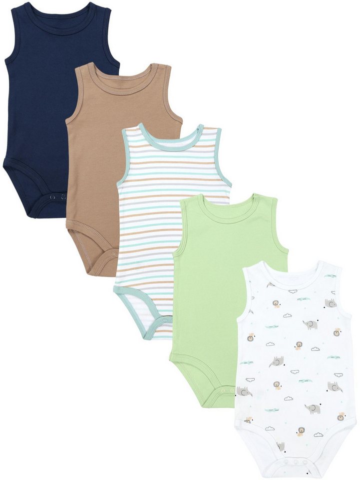 TupTam Body TupTam Baby Jungen Achselbody in Unifarben 5er Pack