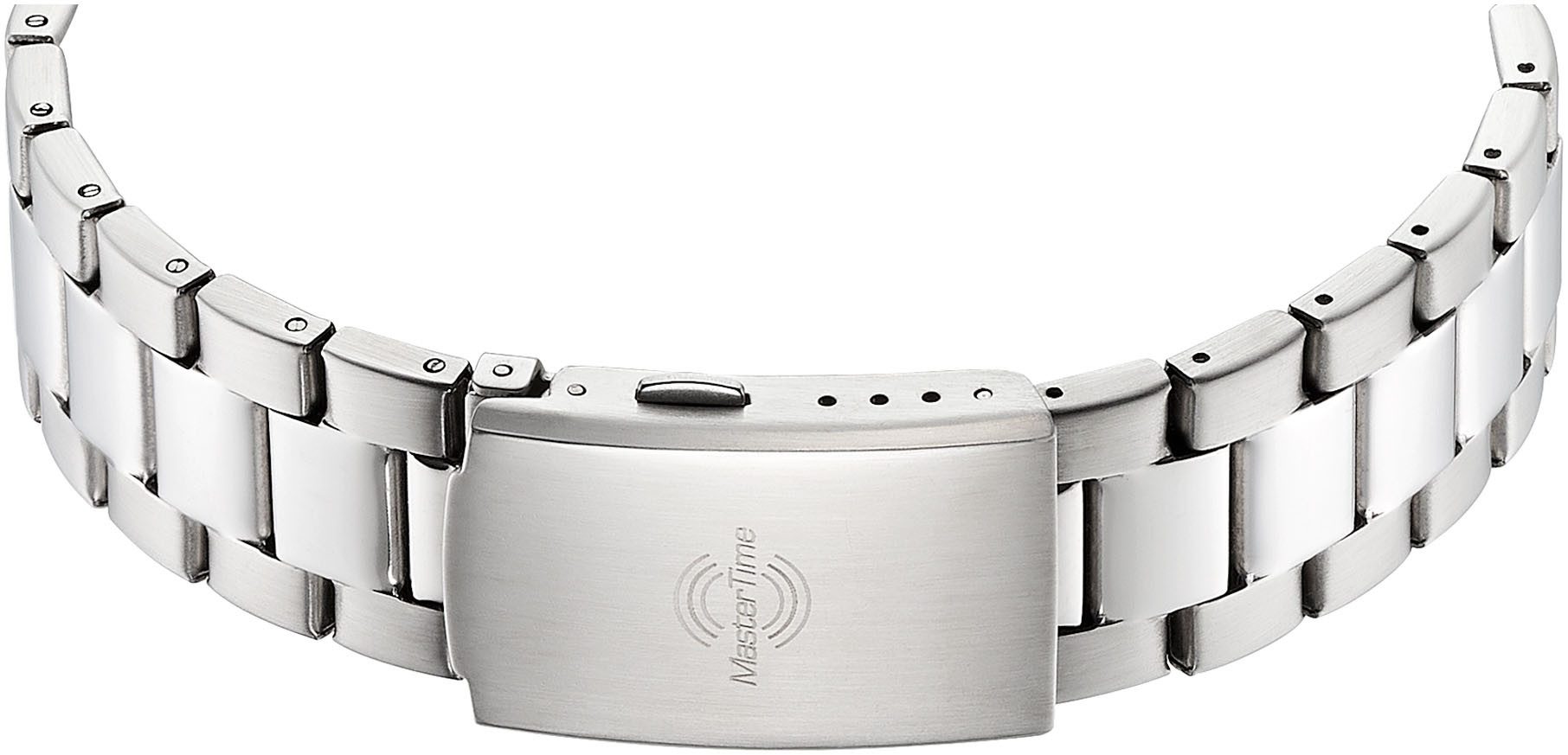 MASTER TIME Funkuhr MTGA-10907-12M, Quarzuhr, Armbanduhr, Herrenuhr, Edelstahlarmband, analog, digital
