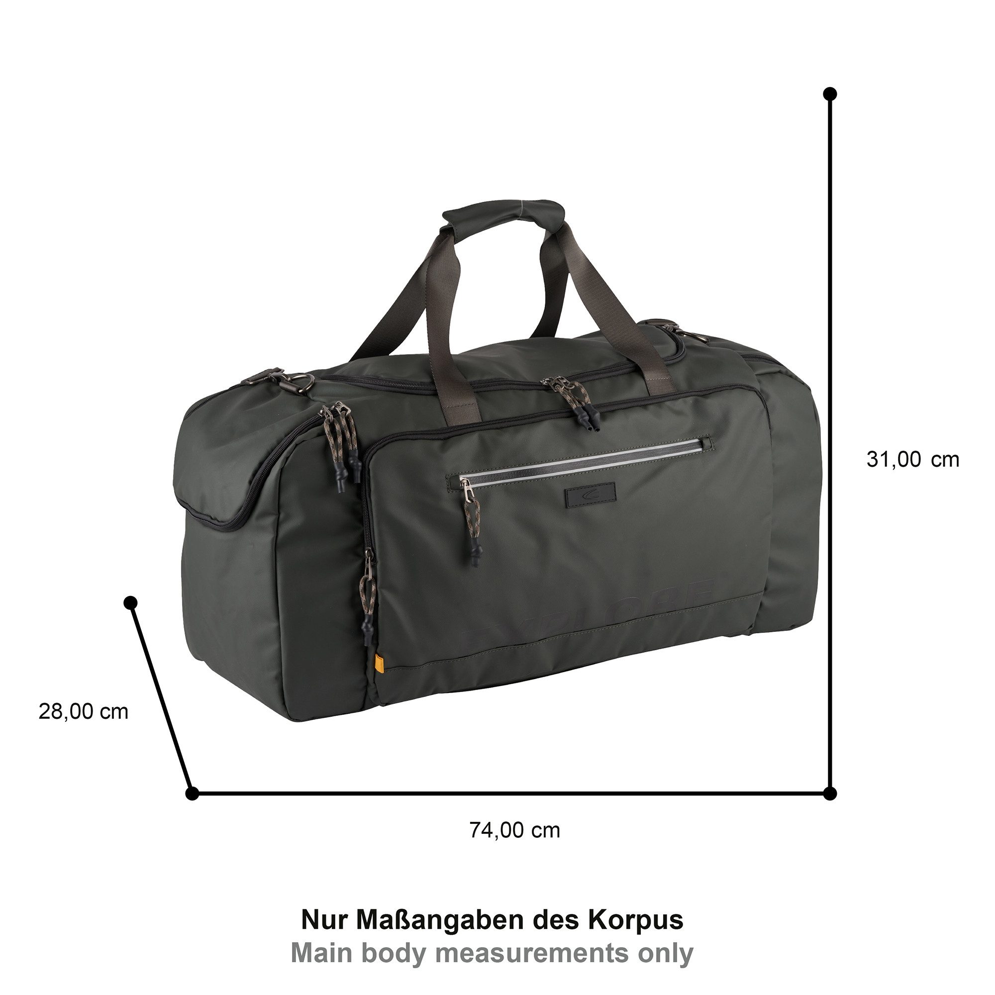 camel active Reisetasche Explore, wasserabweisendes recyceltes Nylon und re günstig online kaufen