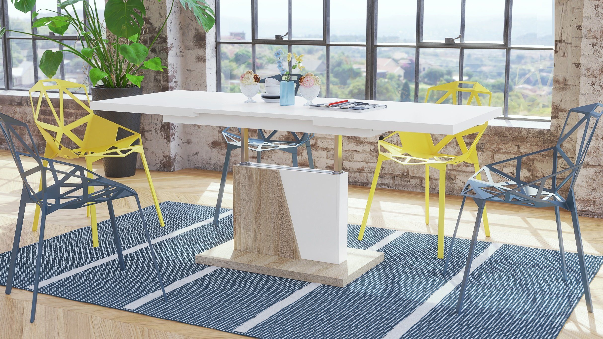 Mazzoni Couchtisch Grand Noir Weiß - günstig online kaufen