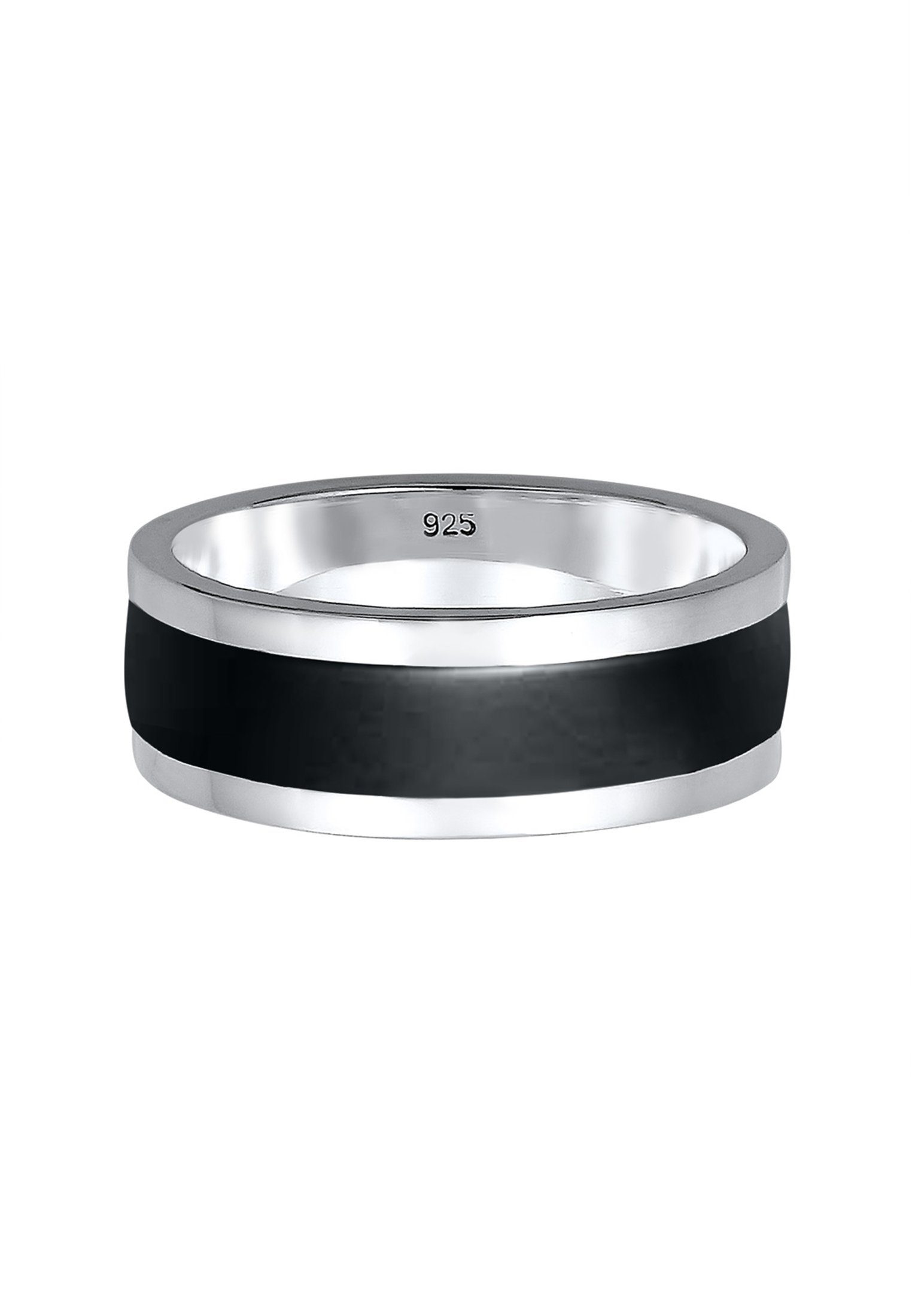 Kuzzoi Silberring Herren Bandring Emaille Casual günstig online kaufen