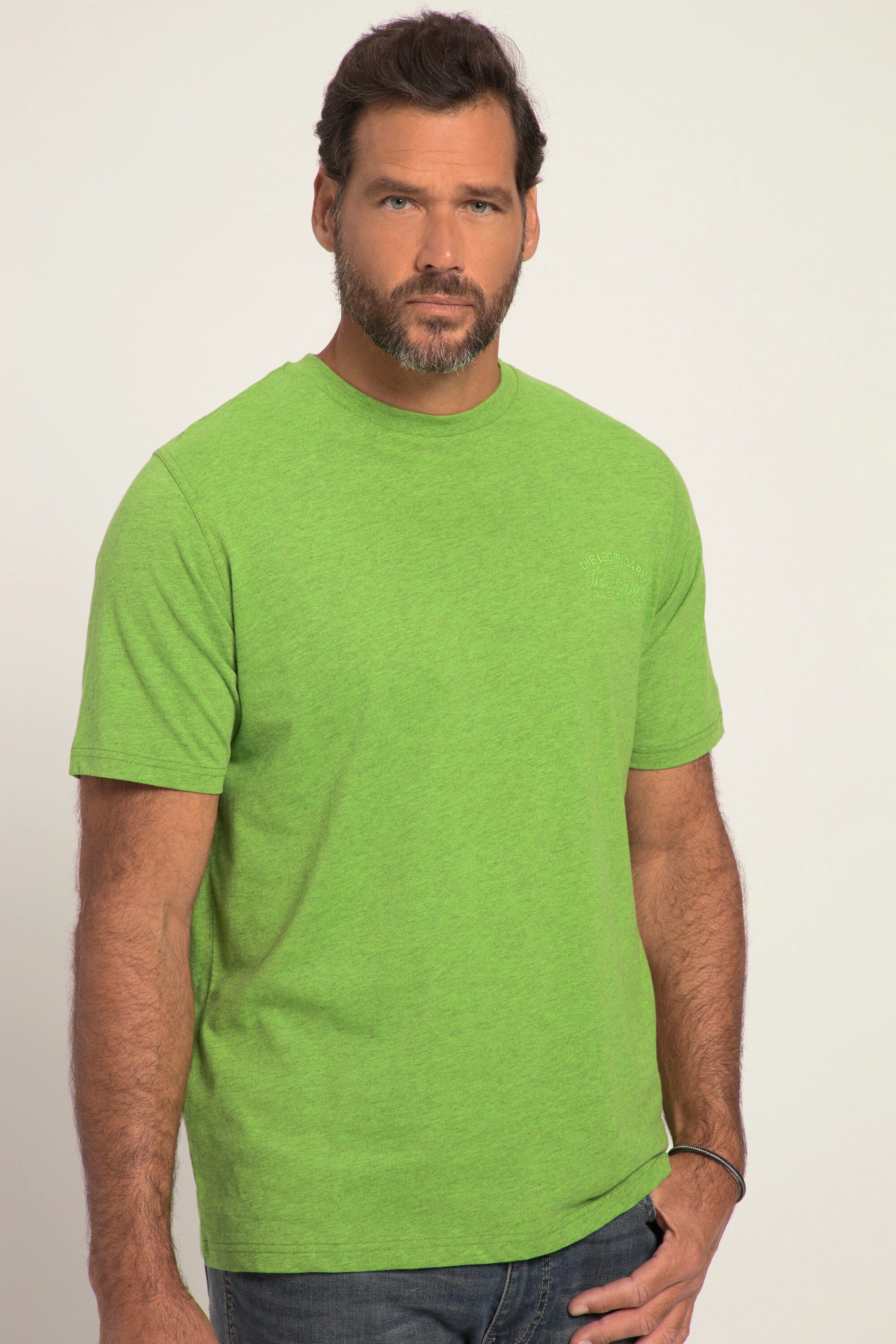 JP1880 T-Shirt T-Shirt Halbarm Melange-Jersey olive
