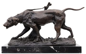 Aubaho Skulptur Bronzeskulptur Hund Jadhund Bronzefigur Bronze Figur Statue im Antik-S