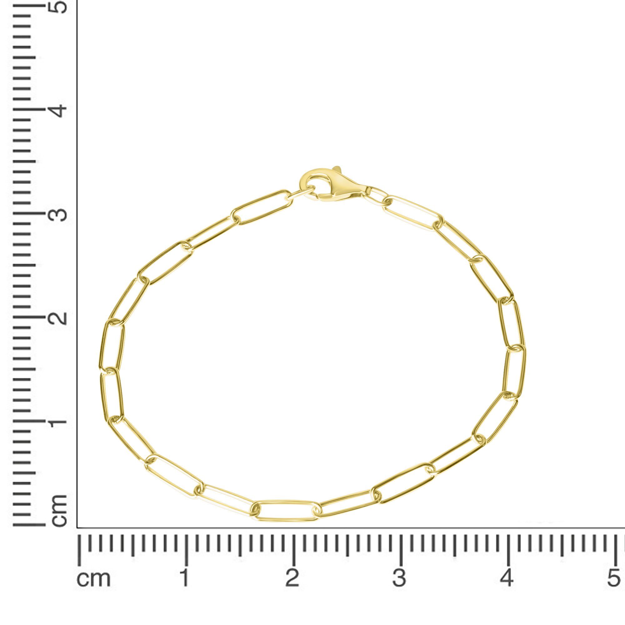 cm Gliederarmband vergoldet 19 glanz 925/- Sterlingsilber Vivance Armband