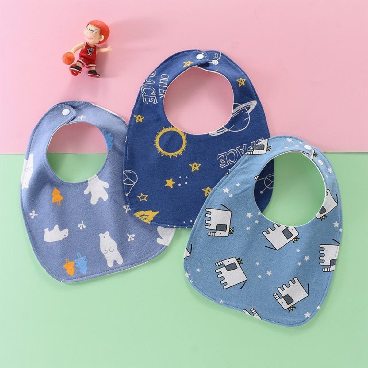 Lätzchen 3 Stück Lätzchen Baby Weiche Baumwolle Halstuch
