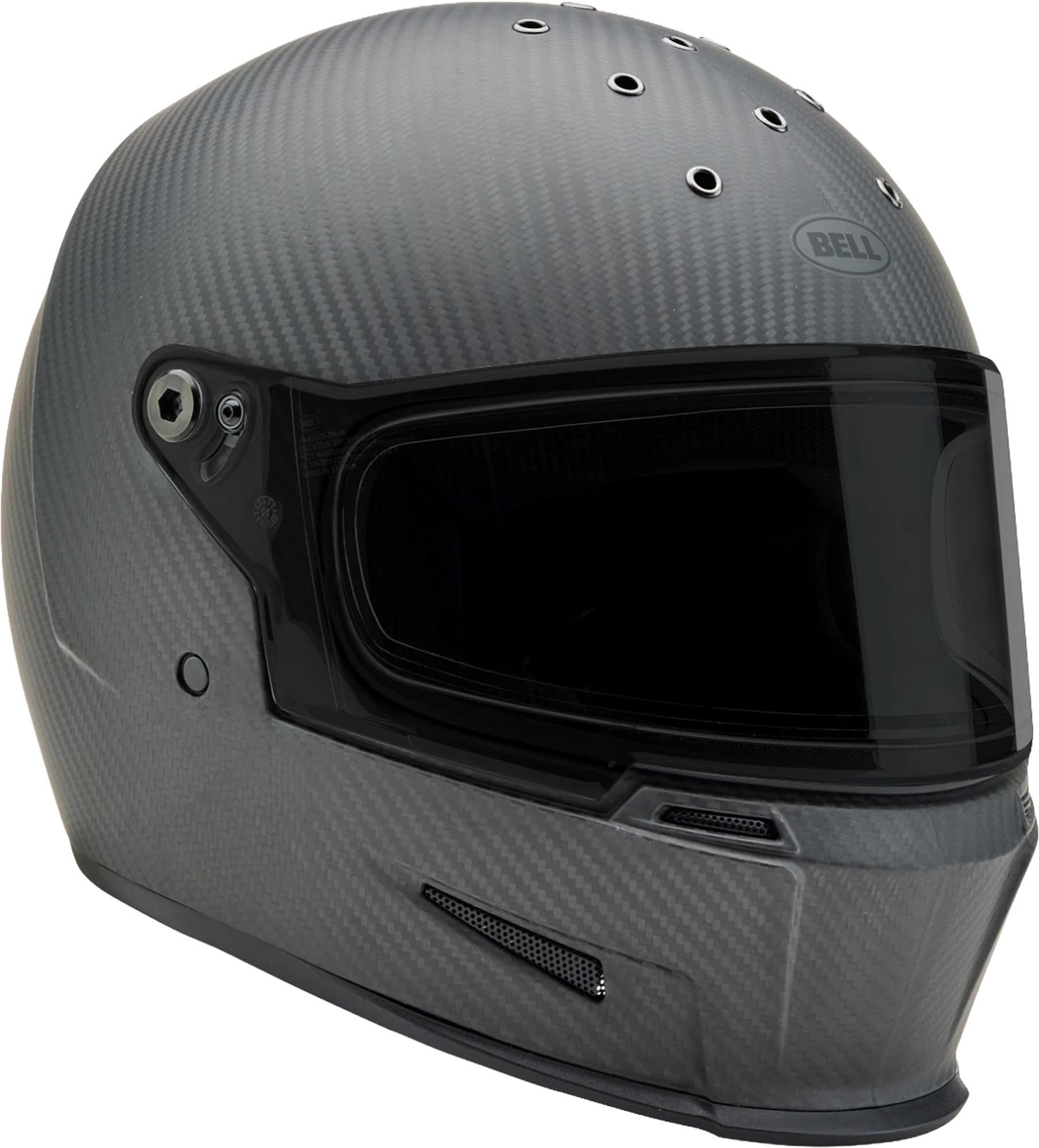 Bell Motorradhelm Eliminator Protint Carbon Helm, antifog,geeignet für Brillenträger,herausnehmbares Innenfutter