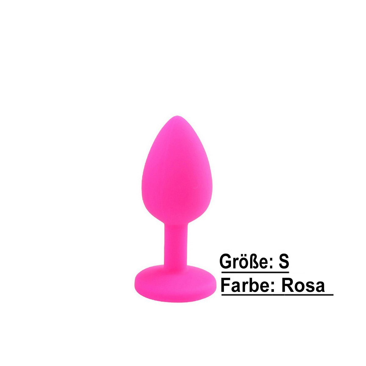 TPFSecret Analplug mit Juwel Schmuckstein für Frauen und Männer, Sexspielzeug, Butt Plug mit Kristall - Silikon Anal-Plug Rosa - Größe: S