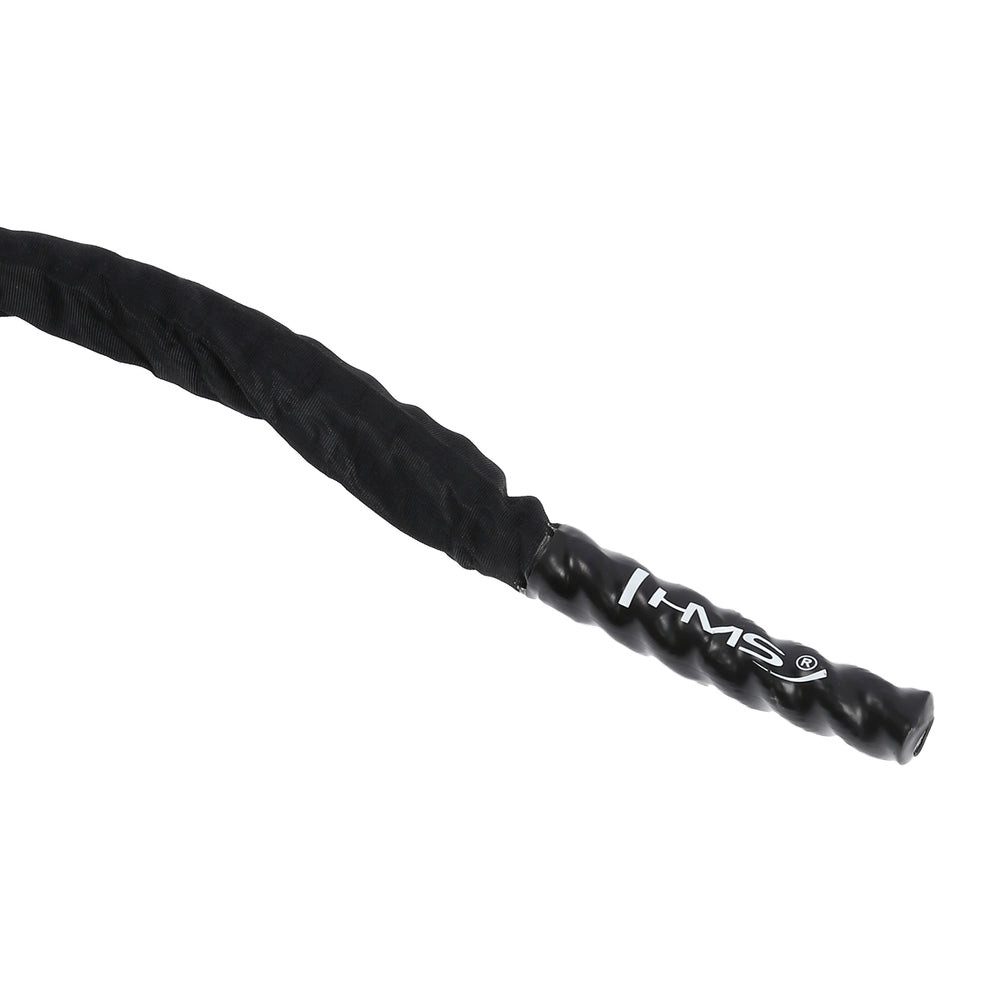 HMS Trizepsseil Trainingsseil Schwungseil Fitnessseil (Spar-Set, 1-tlg., 12 m x 38 mm robust), 12 m lang, 38 mm dick, geschützte Seilenden