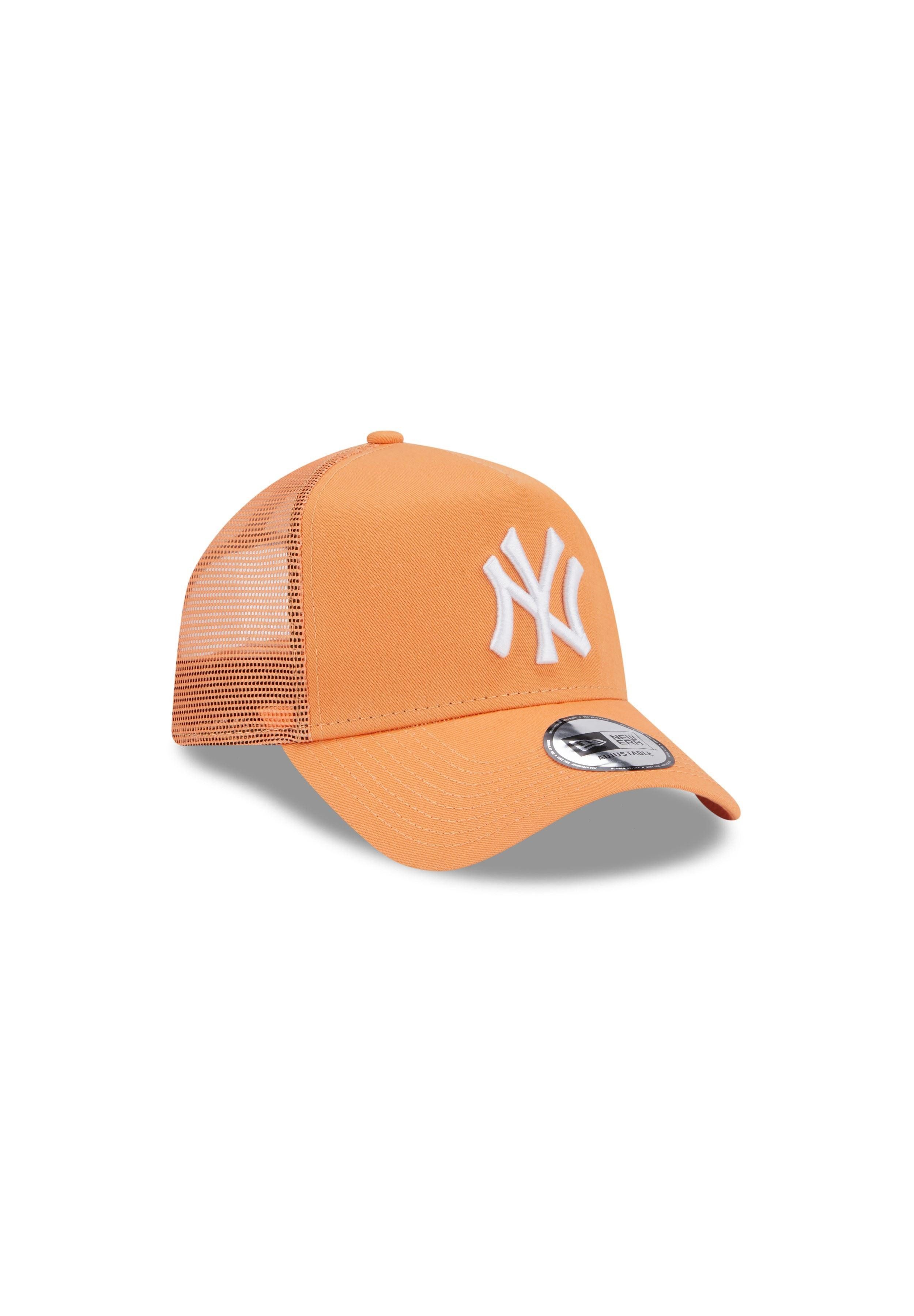 New Era Baseball Cap New York Yankees MLB League Essential Orange A-Frame Adjustable Trucke (1-St)