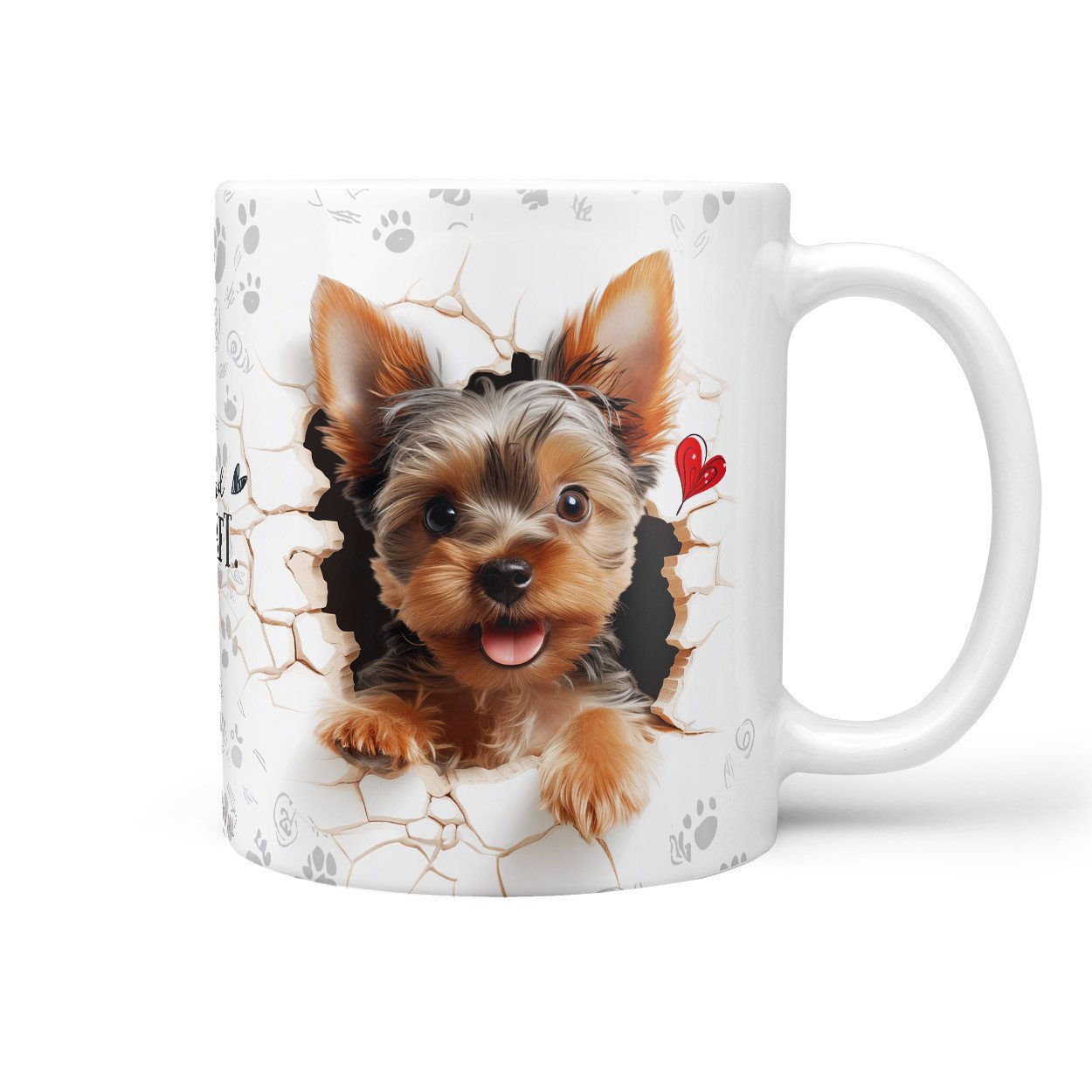 Sunnywall Tasse Yorkshire Terrier - Hund Hunderasse - Geschenk für Hundeliebhaber, Keramik, inkl. Geschenkkarte