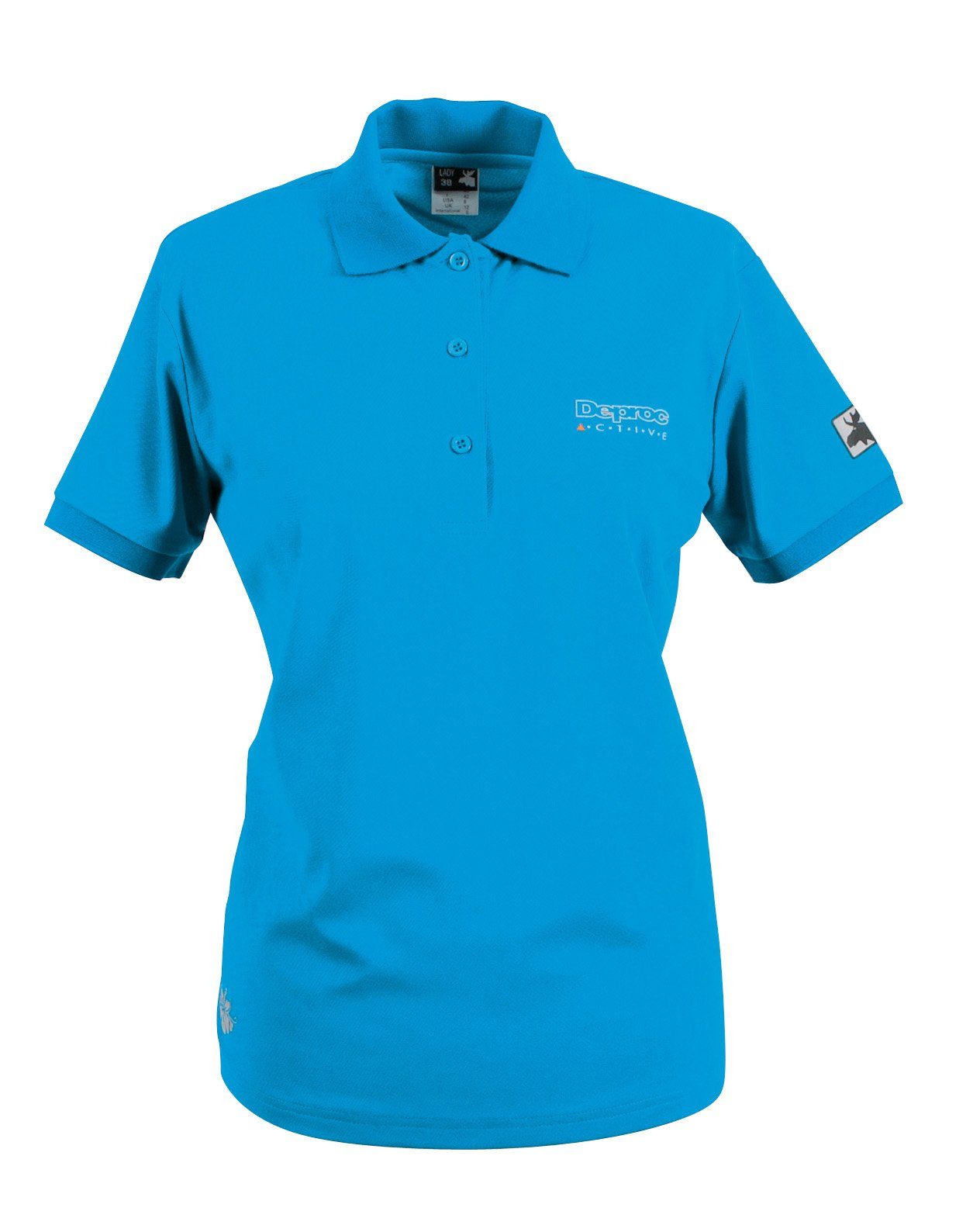DEPROC Active Poloshirt HEDLEY V NEW CS WOMEN auch in Großen Größen erhältlich light blue