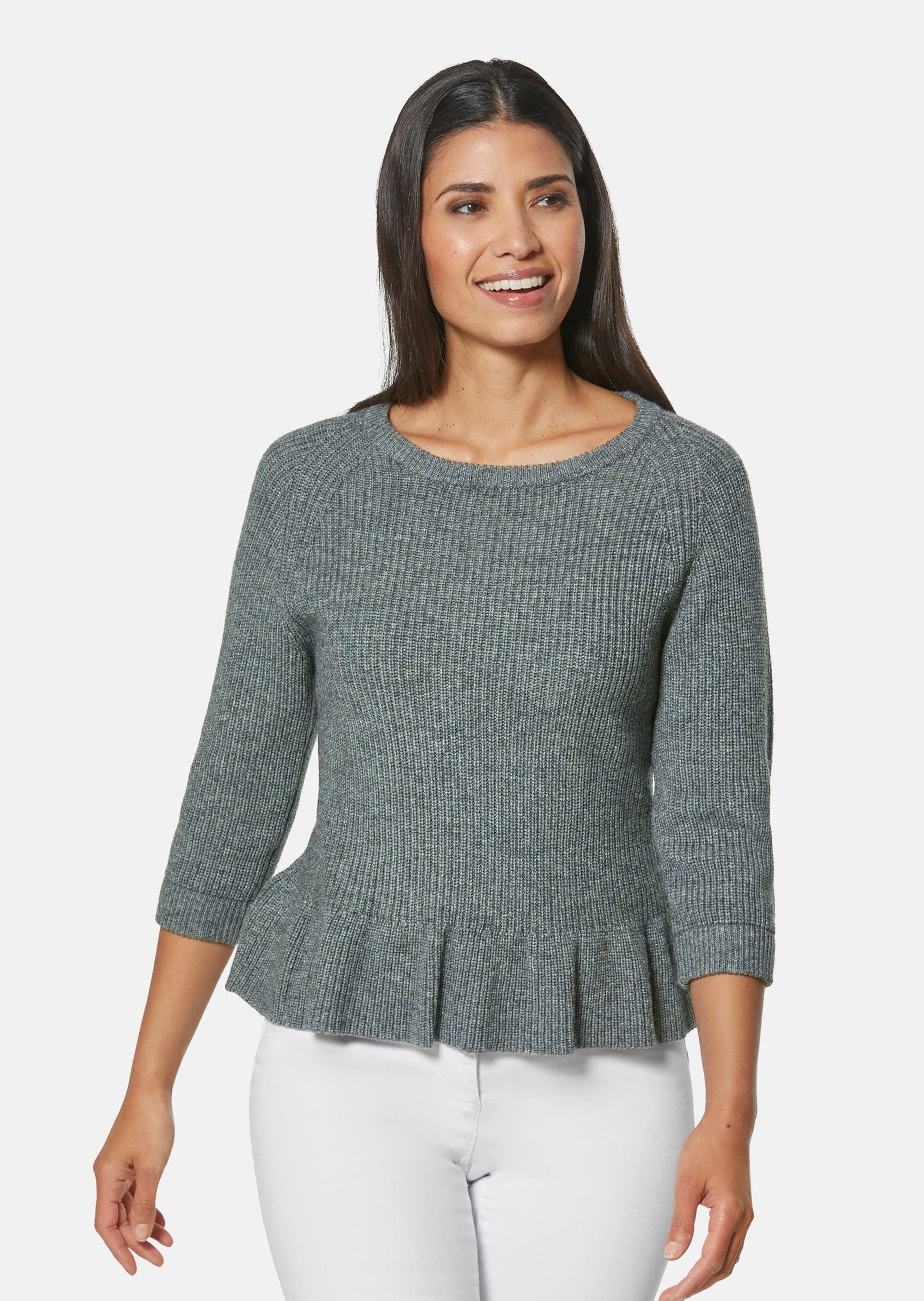 Strickpullover Pullover mit Schößchen