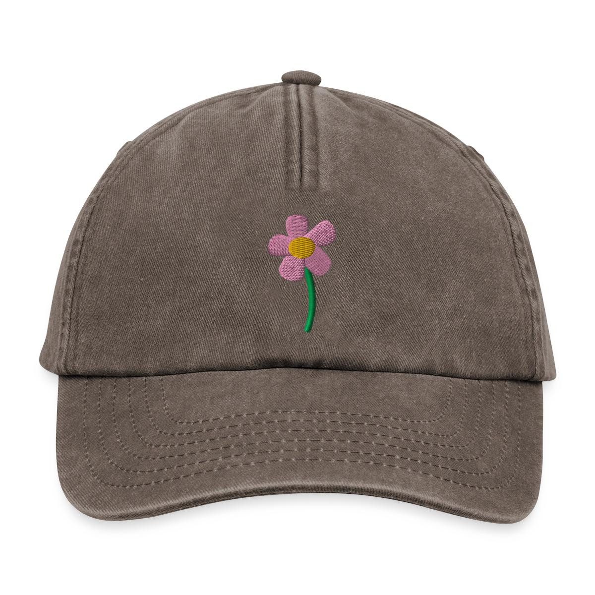 Spreadshirt Baseball Cap Stickmotiv Frühlingsblume Für Gartenliebe Vintage Cap (1-St)