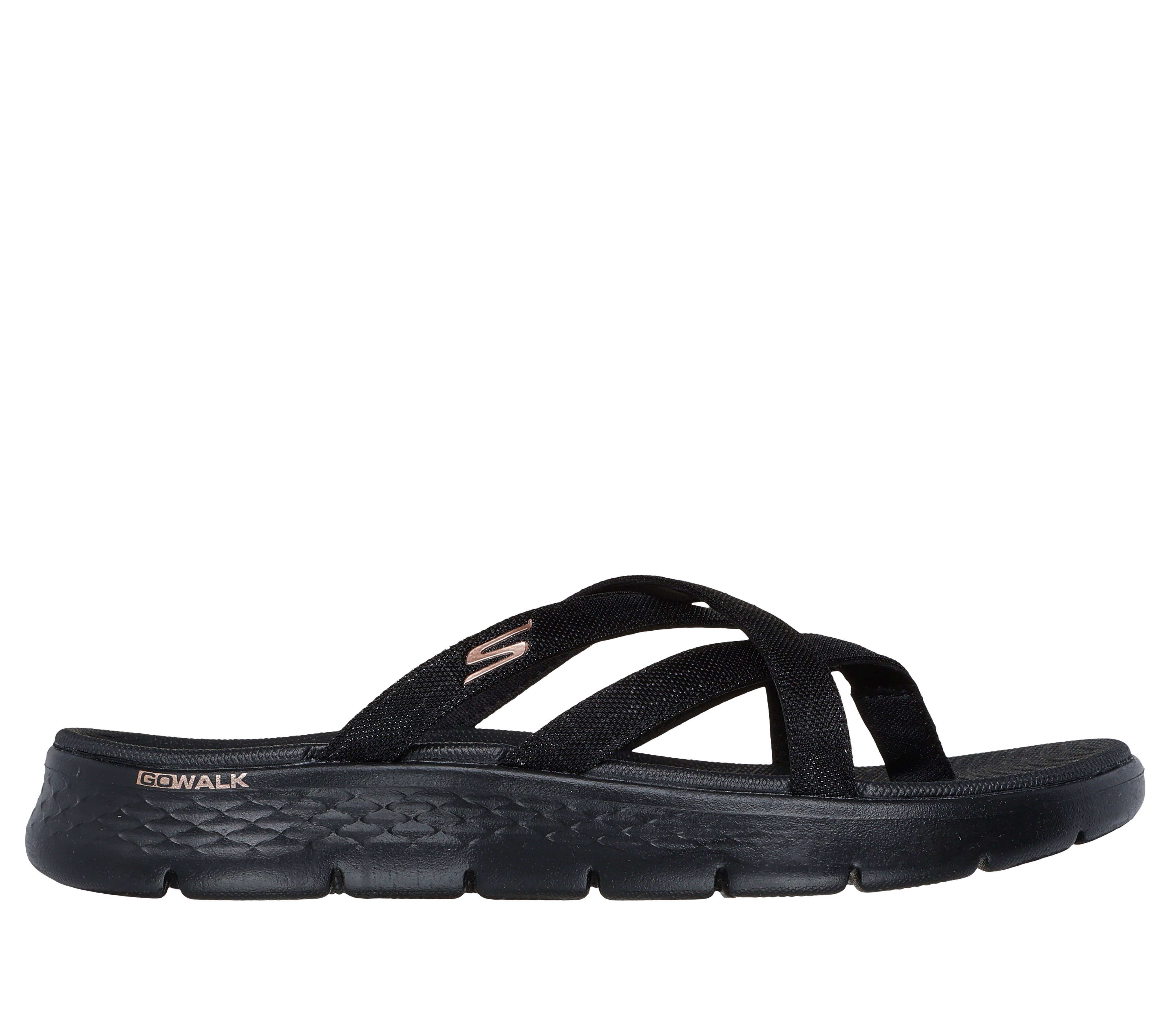 Skechers GO WALK FLEX SANDAL-SSSELENA Zehentrenner Sommerschuh, Strandschuh, Sandale, Badeschuh mit Komfortfußbett