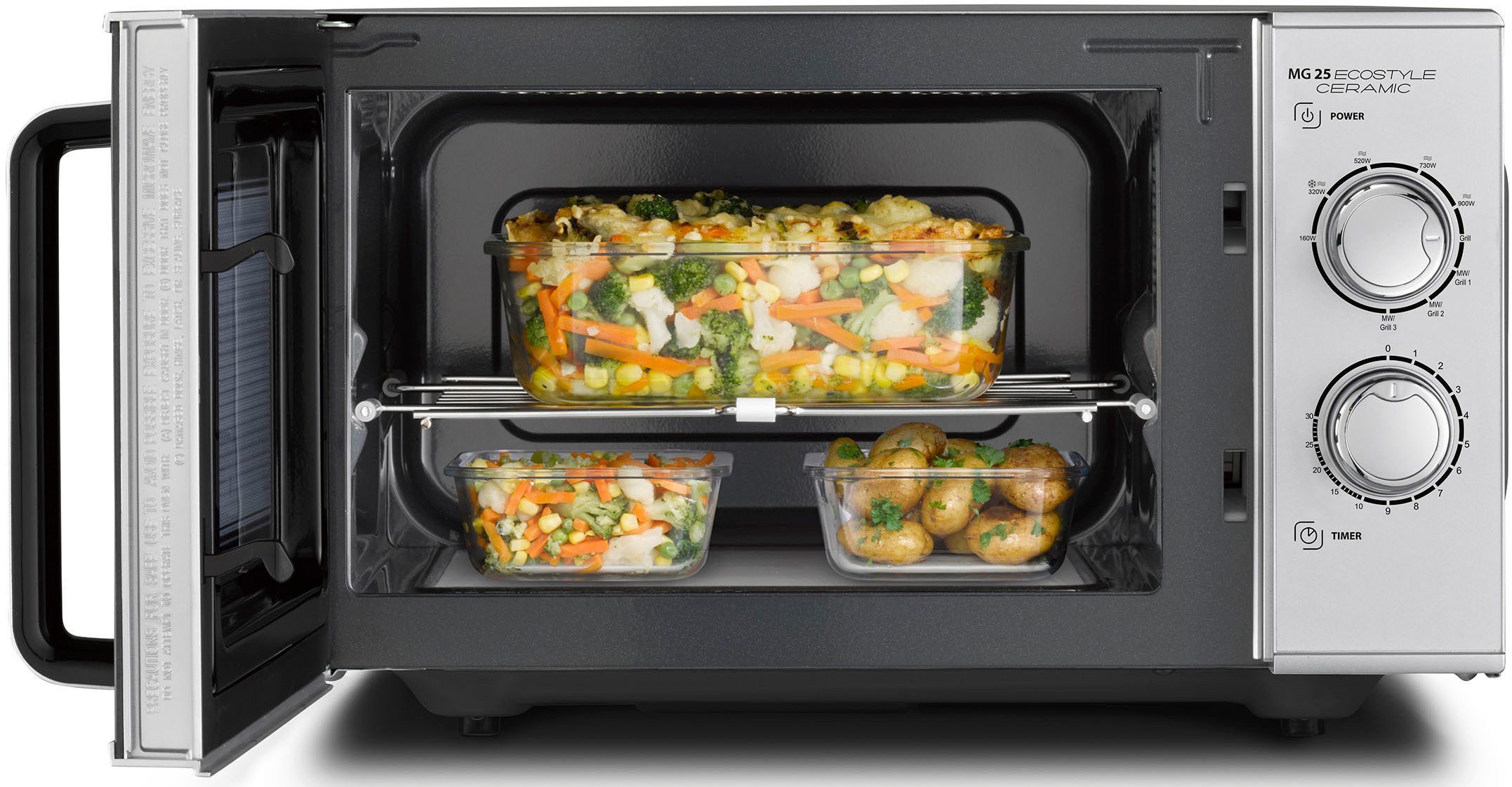 Caso Mikrowelle 3329 MG 25 Ecostyle Ceramic, Grill, Mikrowelle, 25 l, Mikrowelle und Grill