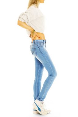 be styled Röhrenjeans Low Rise Jeans Hose Röhrenjeans Skinny Hüftjeans - Damen - j17l mit Stretch-Anteil, 5-Pocket-Style