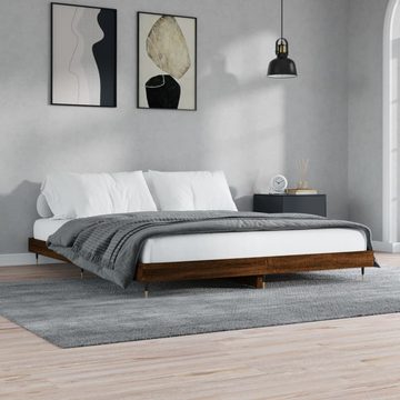 furnicato Bett Bettgestell Braun Eichen-Optik 180x200 cm Holzwerkstoff