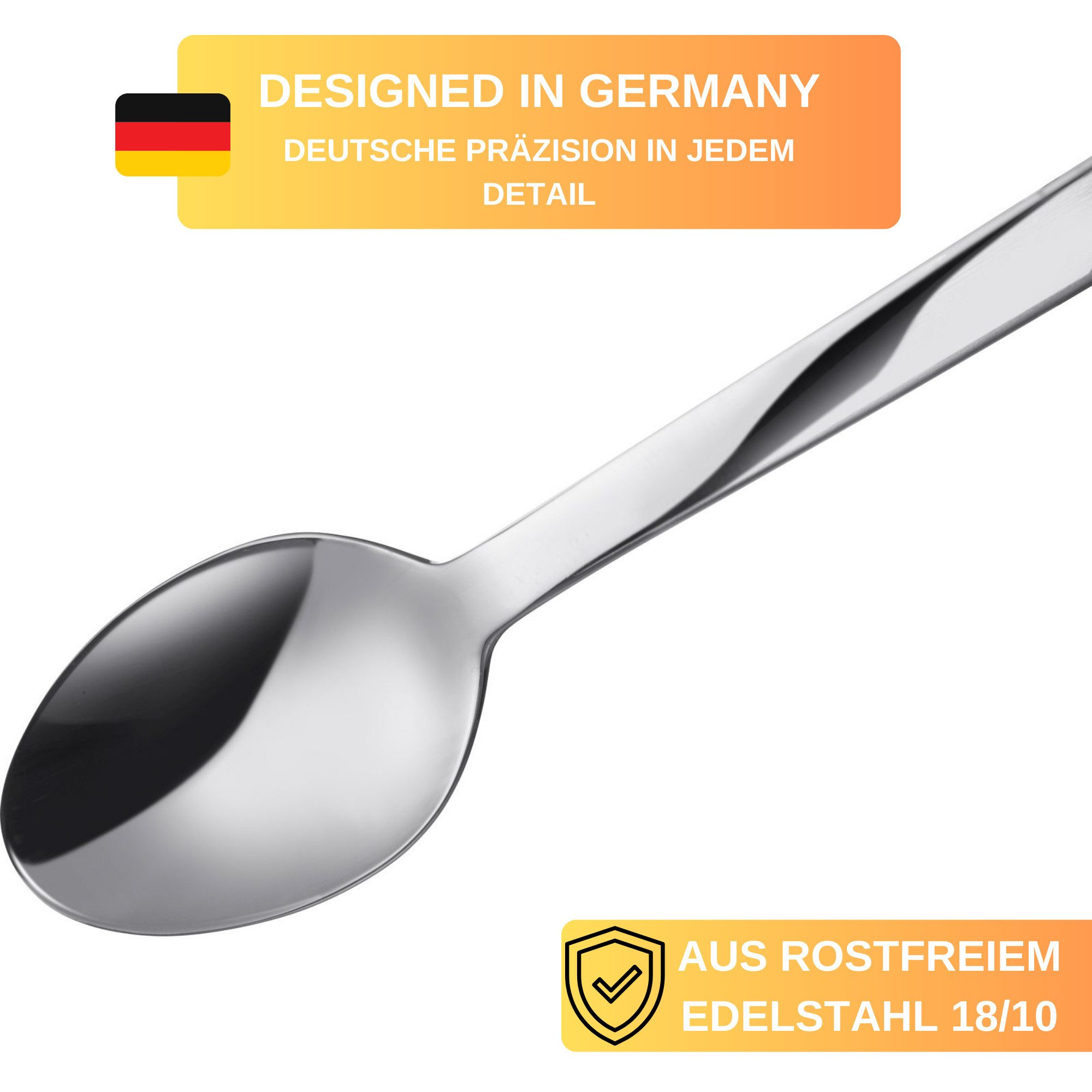 Thiru Kaffeelöffel 4er Set aus rostfreiem Edelstahl 18/10 mit polierter Oberfläche (4 Stück), 4er Set