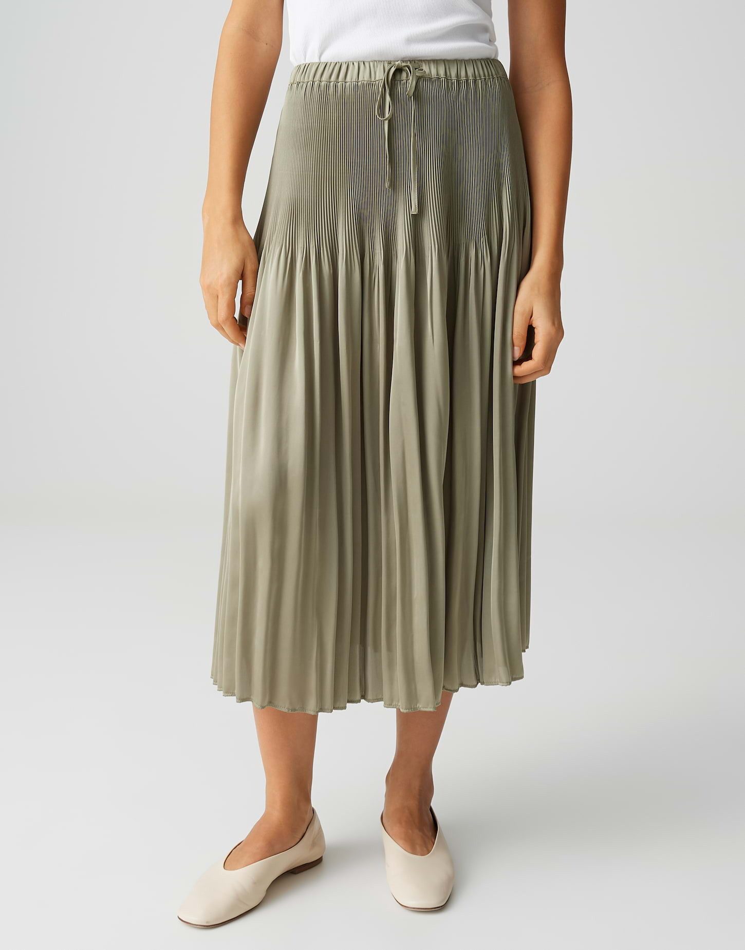 OPUS Plisseerock Ribane french mit Komfortbund in Midilänge