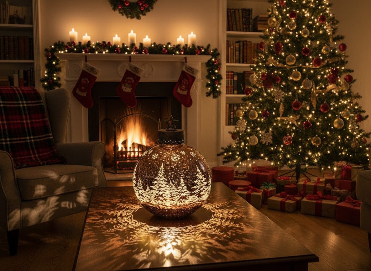 formano LED Dekolicht Kugel Frosty Braun günstig online kaufen