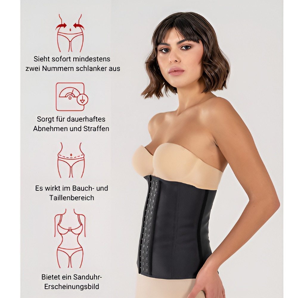Yamuna Bauchweggürtel, Korsett Damen/Corsage Damen/Waist Trainer Damen (Durch regelmäßige Verwendung wirkt es auf die Körperbereiche Rücken, Taille und Bauch, 1-tlg., (Mit Aufbewahrungstasche) Ideale Lösung, um Ihre Silhouette zu formen und zu optimieren