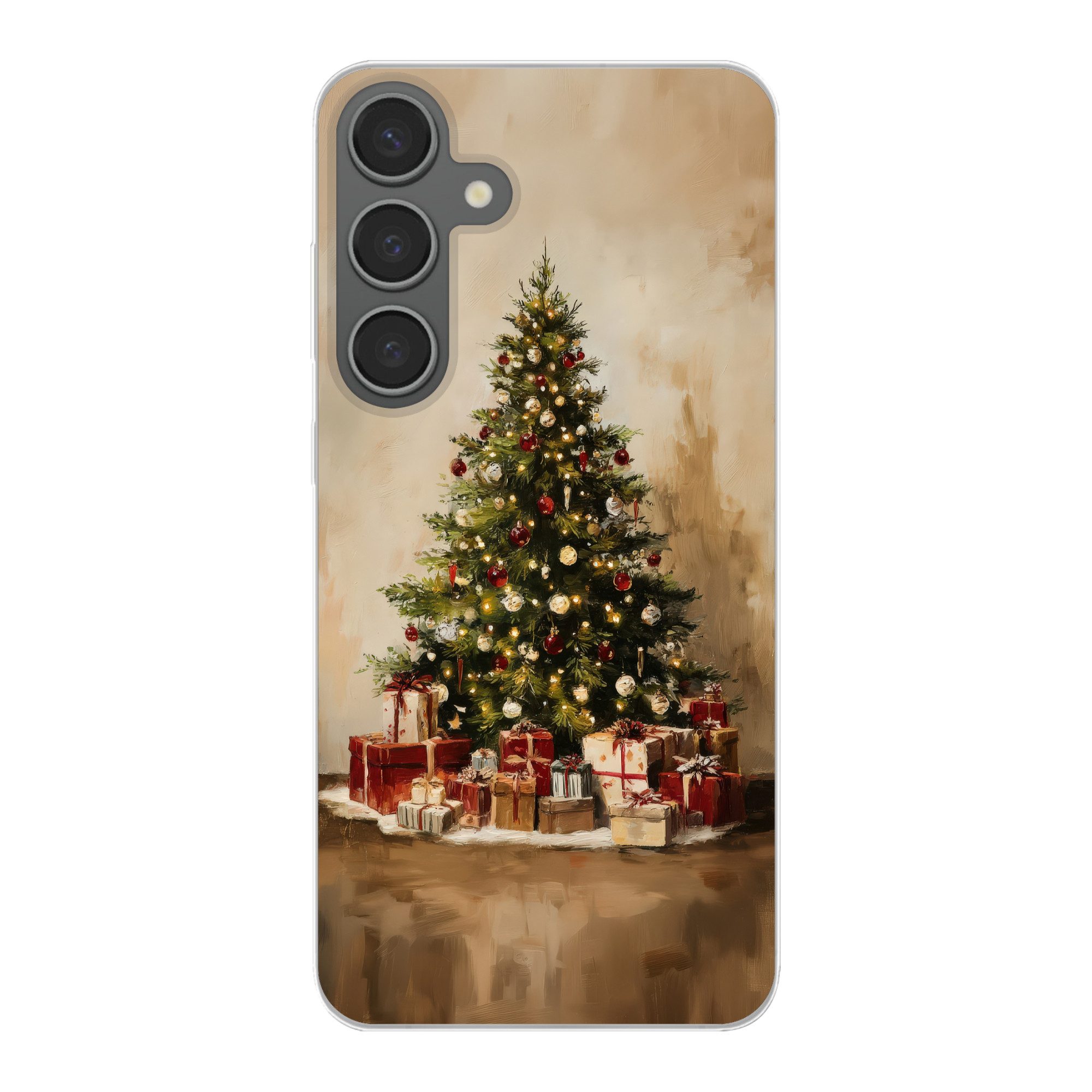 MuchoWow Handyhülle für Samsung Galaxy S24 Plus Weihnachtsbaum - Geschmückt - Farbenfroh, Phone Case, Silikon, Schutzhülle Dünn
