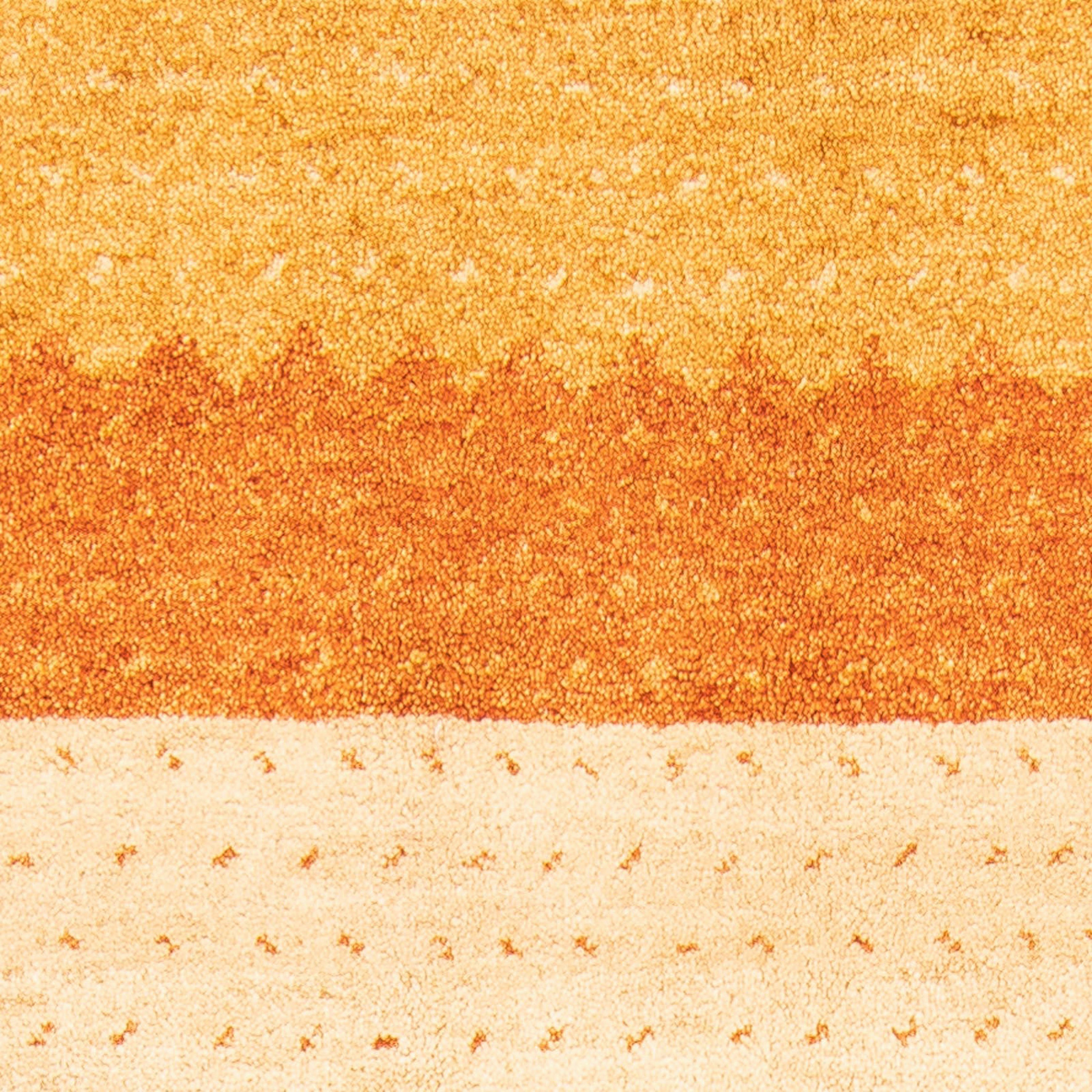 Wohnzimmer, - mm, Indus Handgeknüpft, Einzelstück 138 Wollteppich x Höhe: rechteckig, morgenland, Gabbeh mehrfarbig, mit 18 - - Zertifikat cm 198