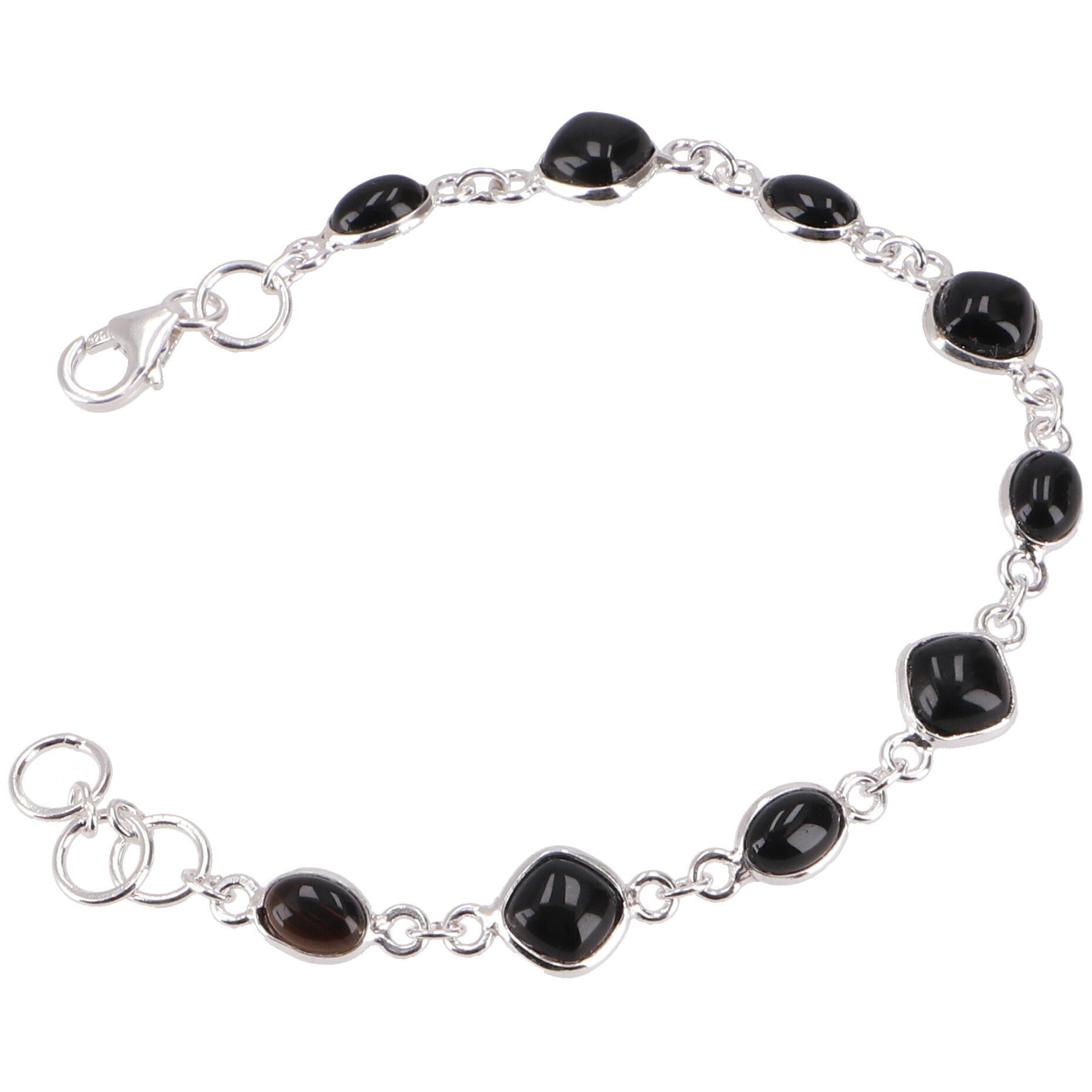 Guru-Shop Armreif Indisches Boho Silber Armband, Edelsteinarmband..