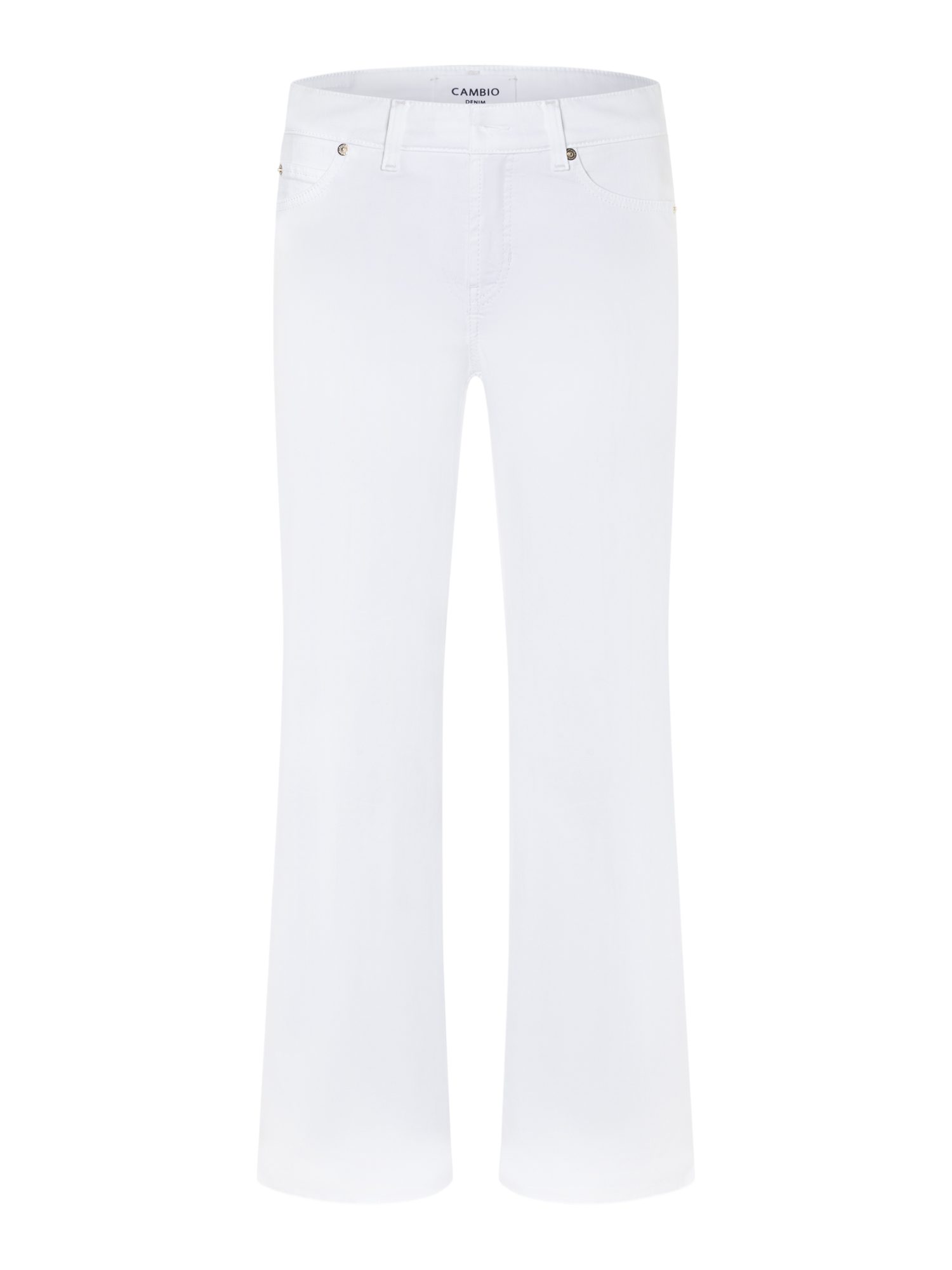 Cambio Stretch-Hose weiß,Casual,Baumwolle,Unifarben,Regular Fit