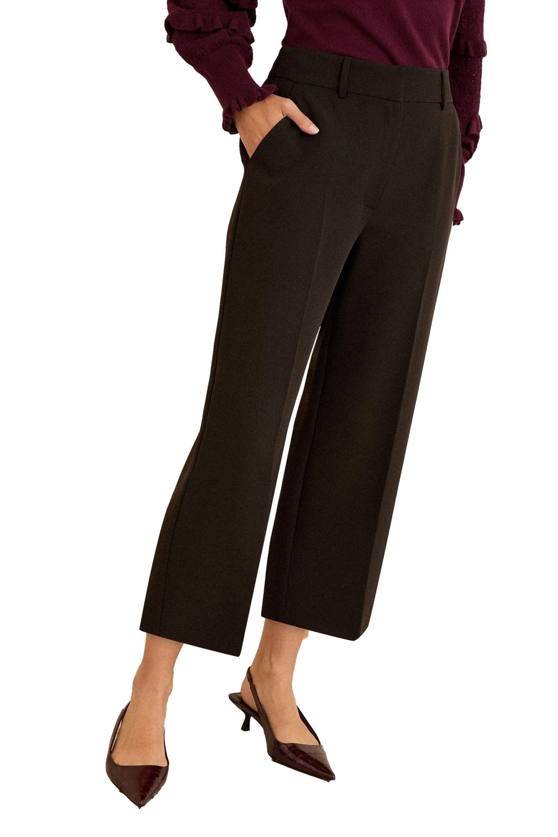 Love & Roses Palazzohose Love & Roses Cropped-Hose mit weitem Bein (1-tlg)