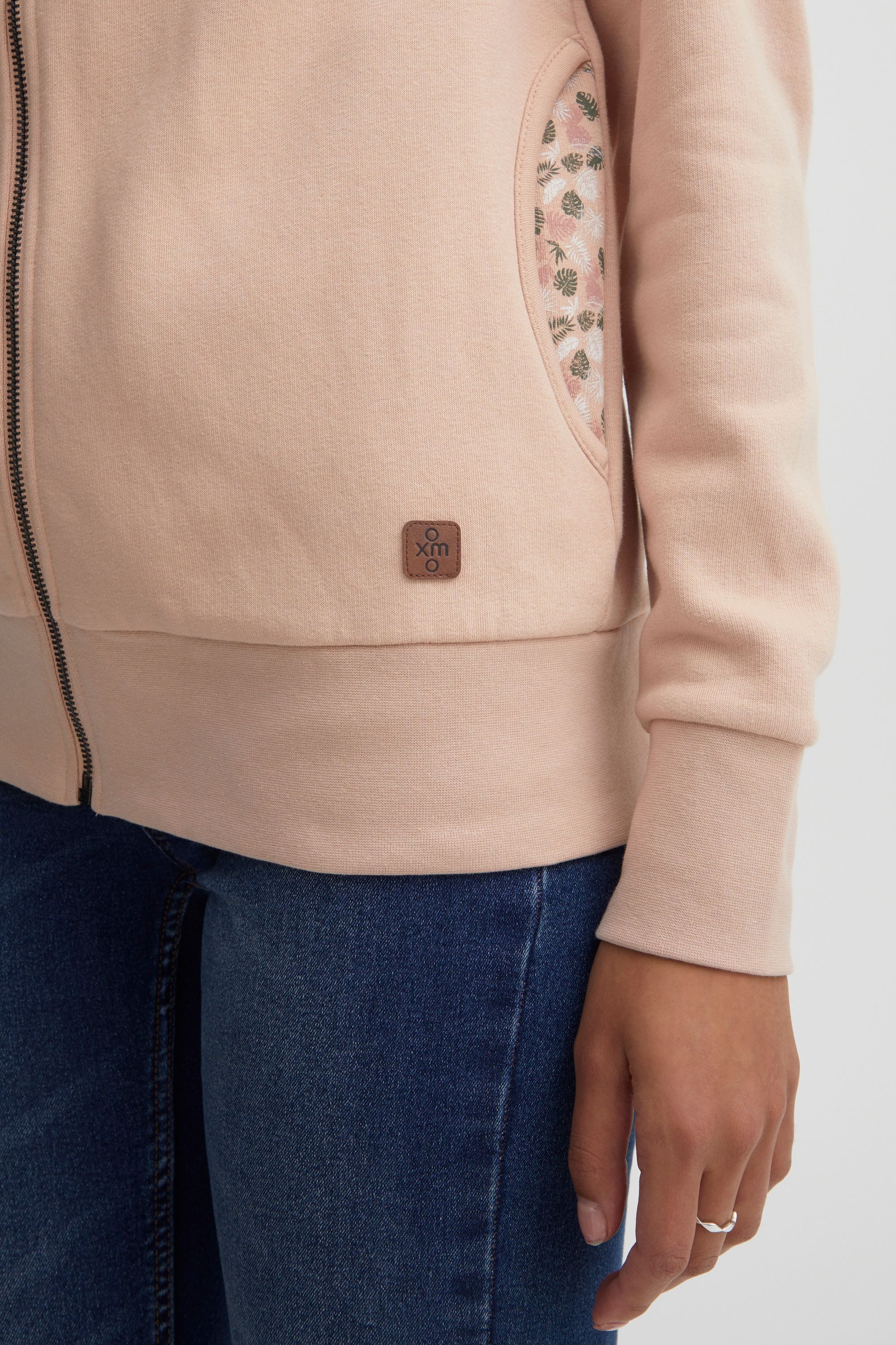 OXMO Kapuzensweatjacke OXUlla Kapuzensweatjacke mit Kordelzug