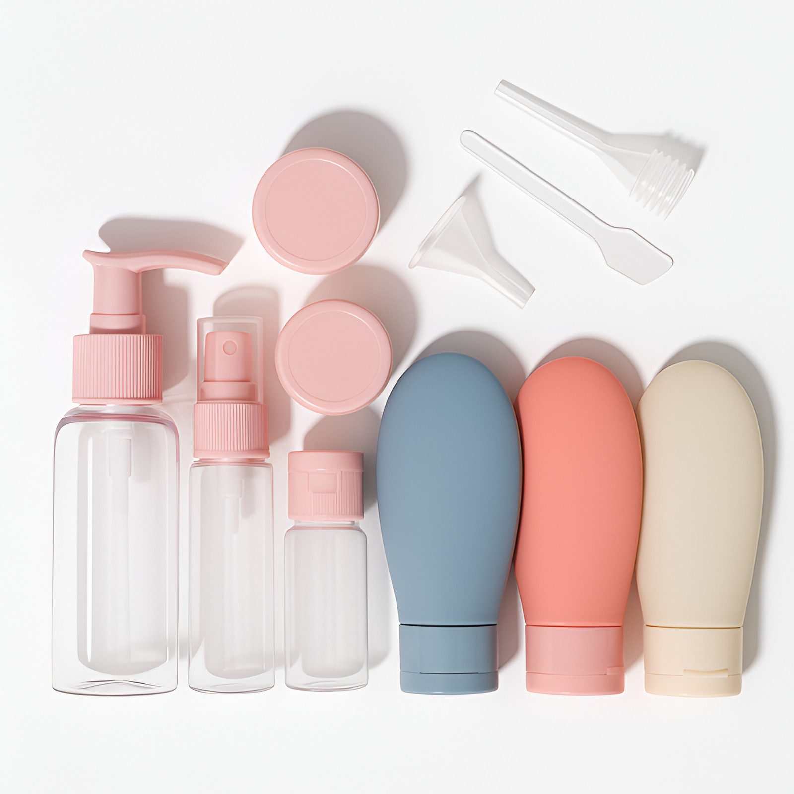 WS-Trend Reisebehälter Kulturbeutel Reiseflaschen 10-tlg Set, Schampooflasche Dosen (Spar-Set, 10 St)