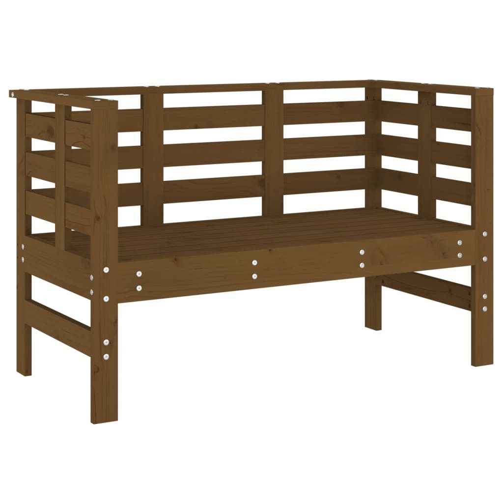 vidaXL Gartenbank Gartenbank Honigbraun 111,5x53x71 cm Massivholz Kiefer (1-St)