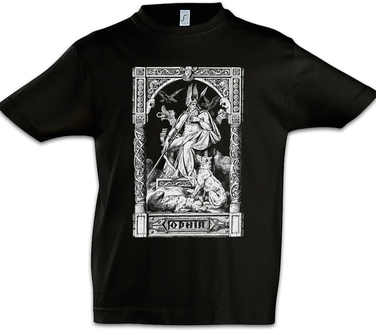 Urban Backwoods Print-Shirt Odhin Viking Kinder T-Shirt Odin Thor Mjölnir Loki Midgard Wikinger (1-tlg) Tyr Kelten Vikings Asgard