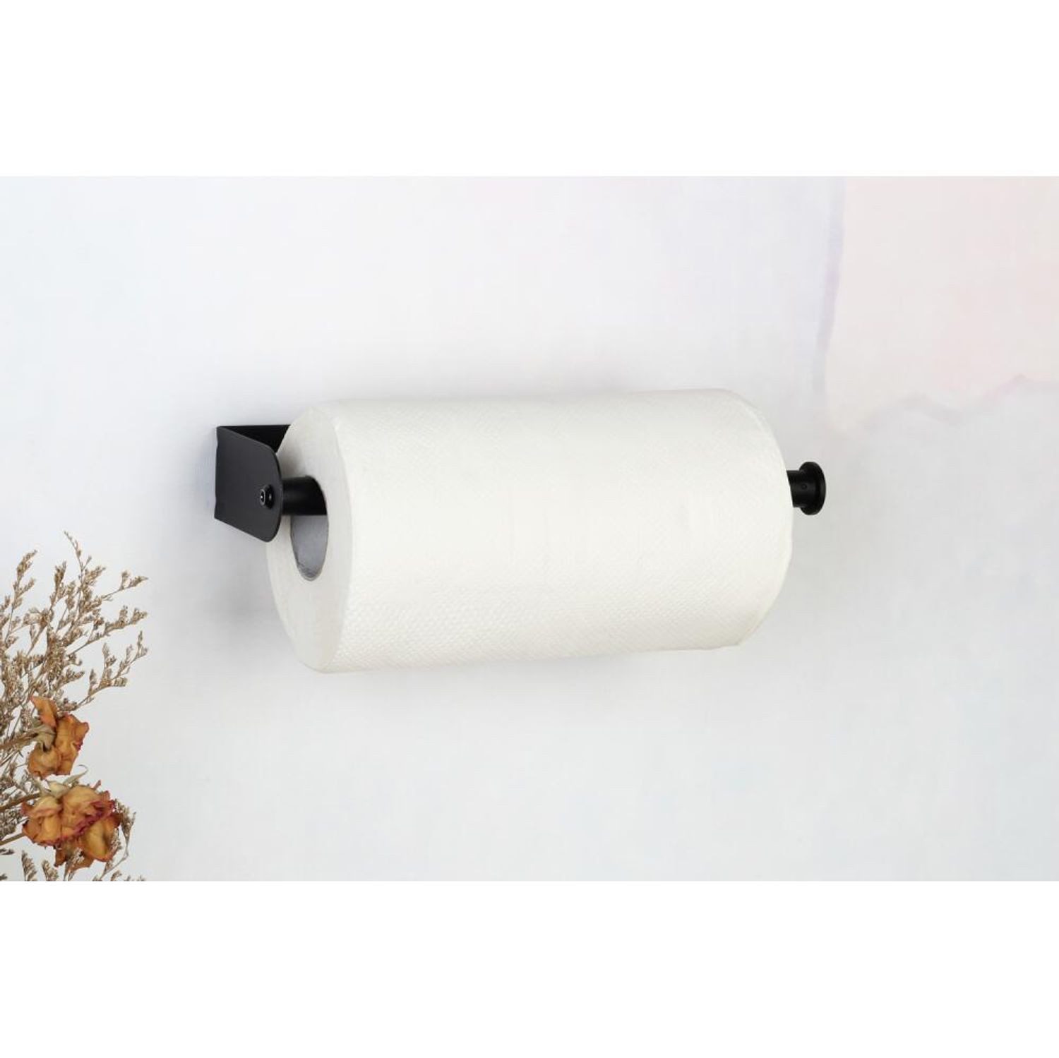 BURI Küchenrollenhalter Metall Wand-Küchenrollenhalter schwarz Papierrollen günstig online kaufen