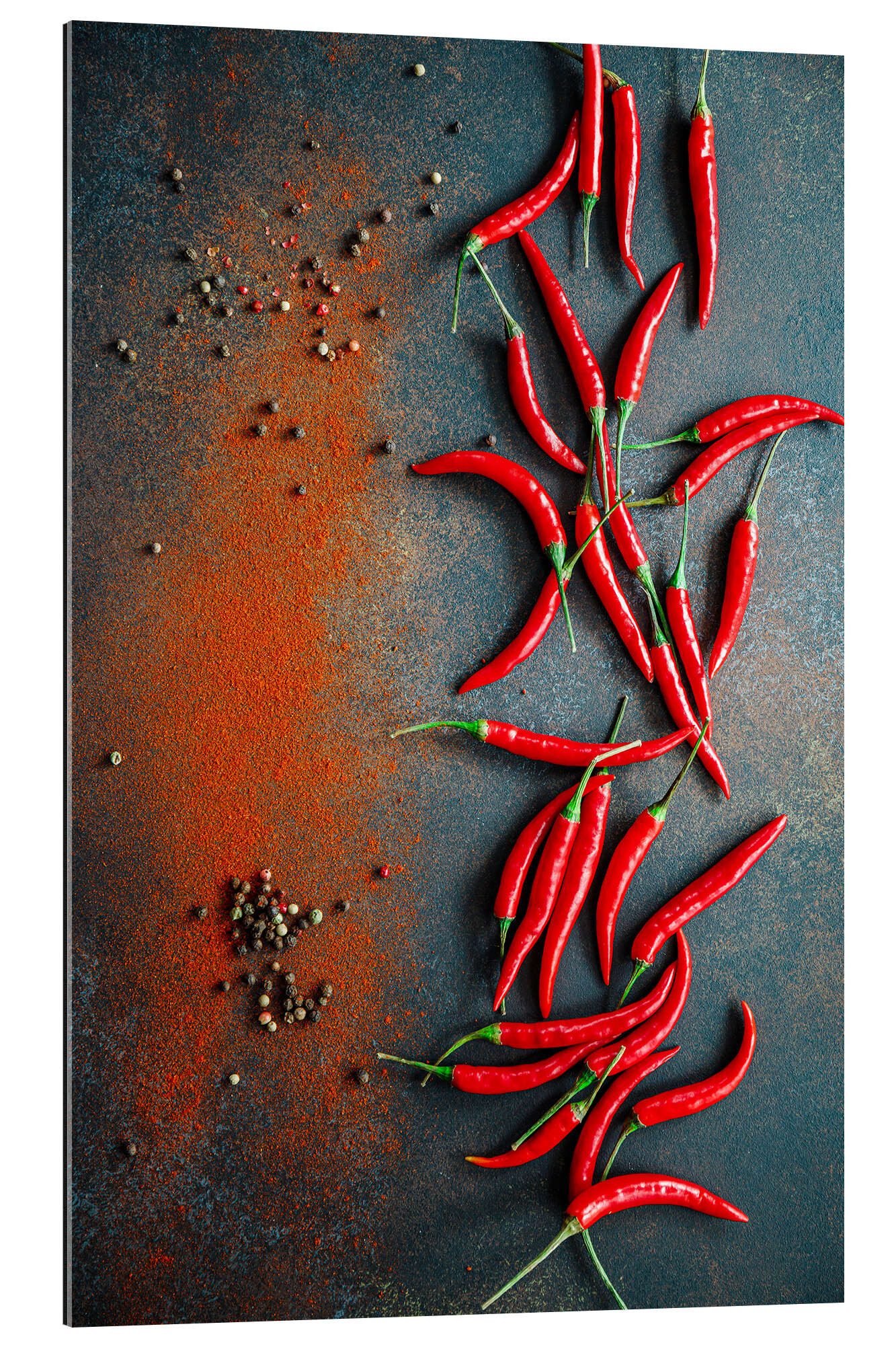 Posterlounge Wandbild Cayennepfeffer, Chili und Peperoni, Editors Choice, erhältlich als Poster, Leinwandbild, Wandsticker oder Acrylglasbild