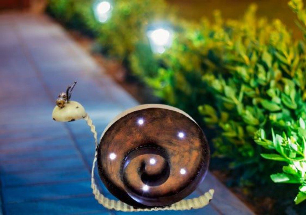 Luna24 simply great ideas... LED Solarleuchte Solarleuchte, Solarlampe, Gartenbeleuchtung, Metall Schnecke, Solar Dekoleuchte als süße Schnecke