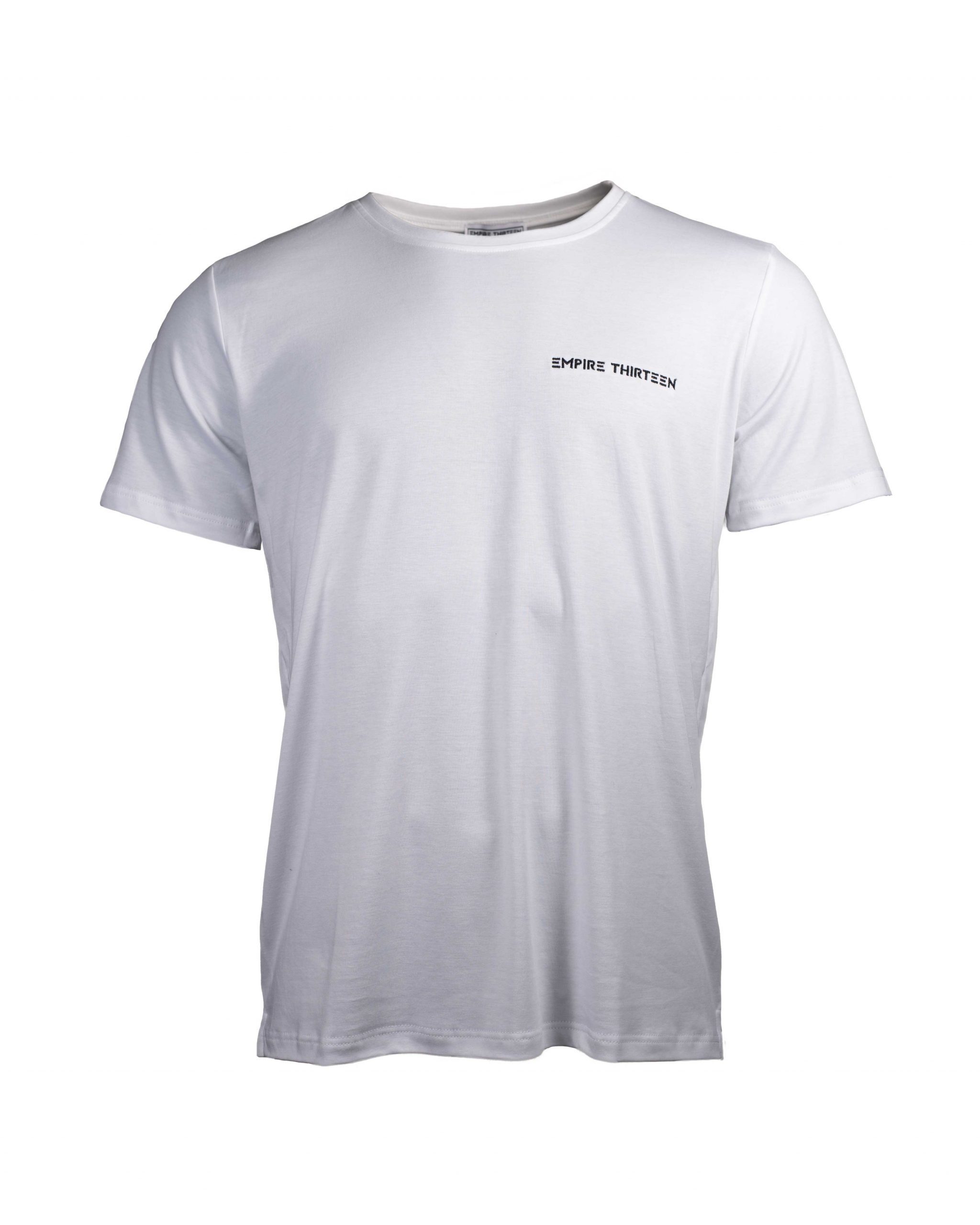BASIC MEN Stickerei T-Shirt "EMPIRE-THIRTEEN" Weiß EMPIRE-THIRTEEN SHIRT