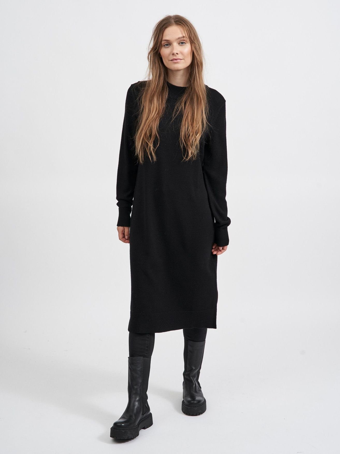 Vila Shirtkleid (lang) VIRIL CREW NECK L/S MIDI DRESS - NOOS günstig online kaufen