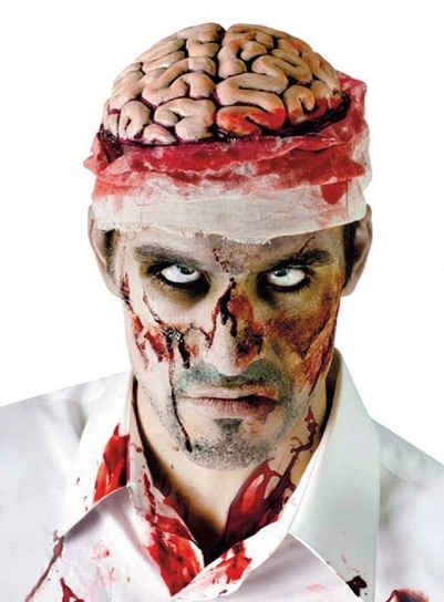 Ghoulish Productions Kostüm Gehirn, Blöd, wenn man mitten in der Gehirn-OP aufwacht!