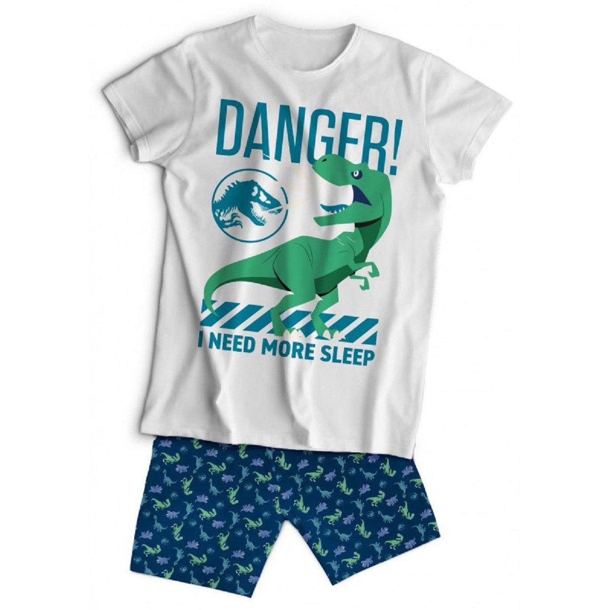 Jurassic World Schlafanzug - Kinder Schlafanzug Set Kurzarm Baumwolle Sommer Pyjama Set 2 Teilig (2 tlg)